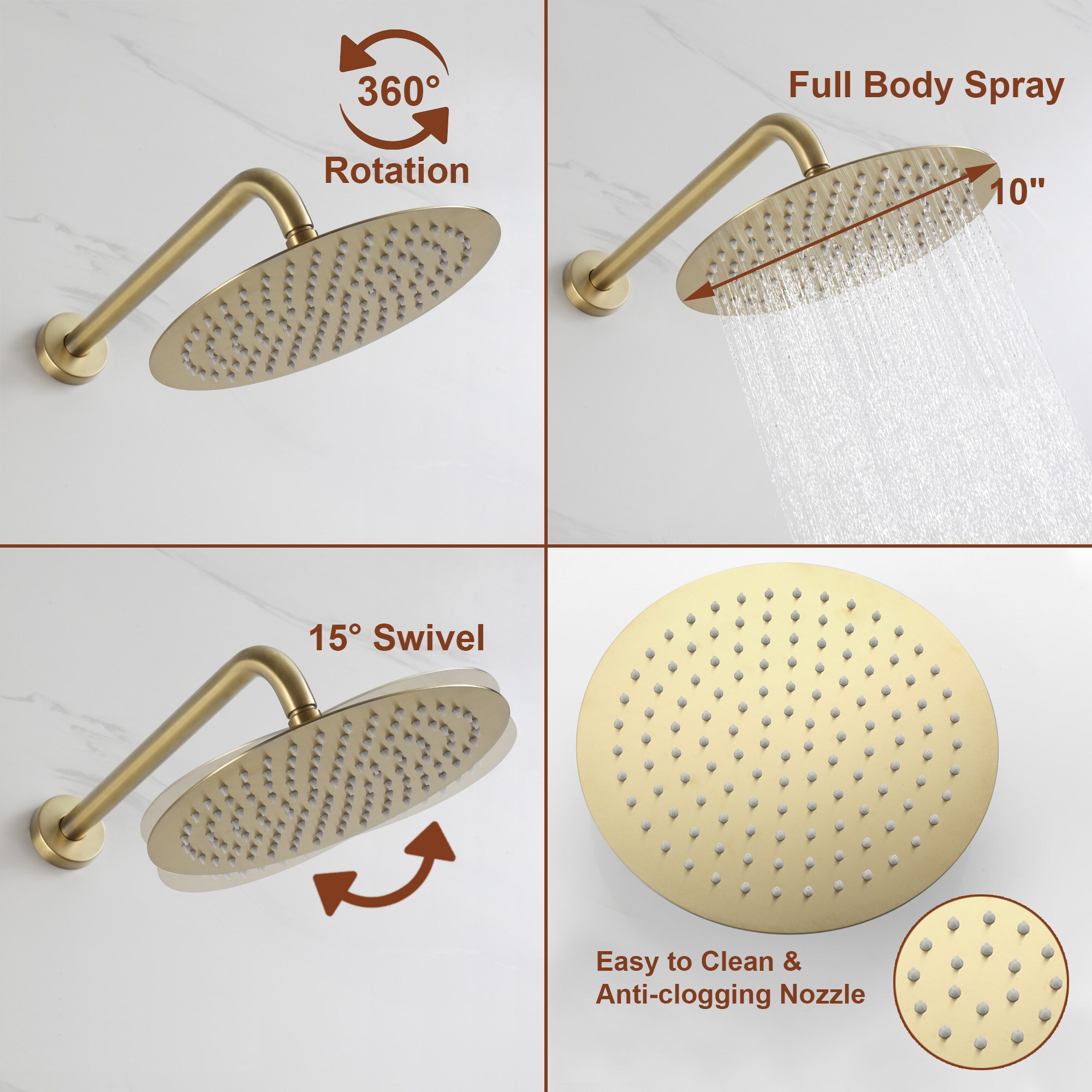 GZMR MR-EB-W-3-10-BN Showerhead-Bar-Panels - View #4