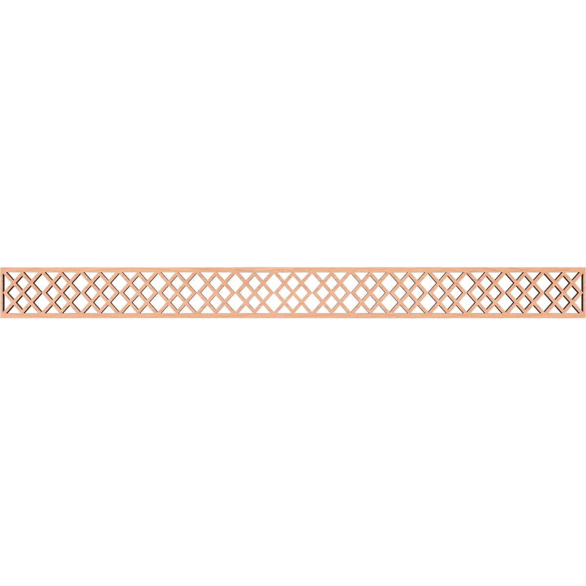 Ekena Millwork MLDB04X46HADAL Hadley Fretwork Flat Trim 4-in x 3.87-ft Alder Brown Unfinished 2155769 Pierced Wall Panel Moulding