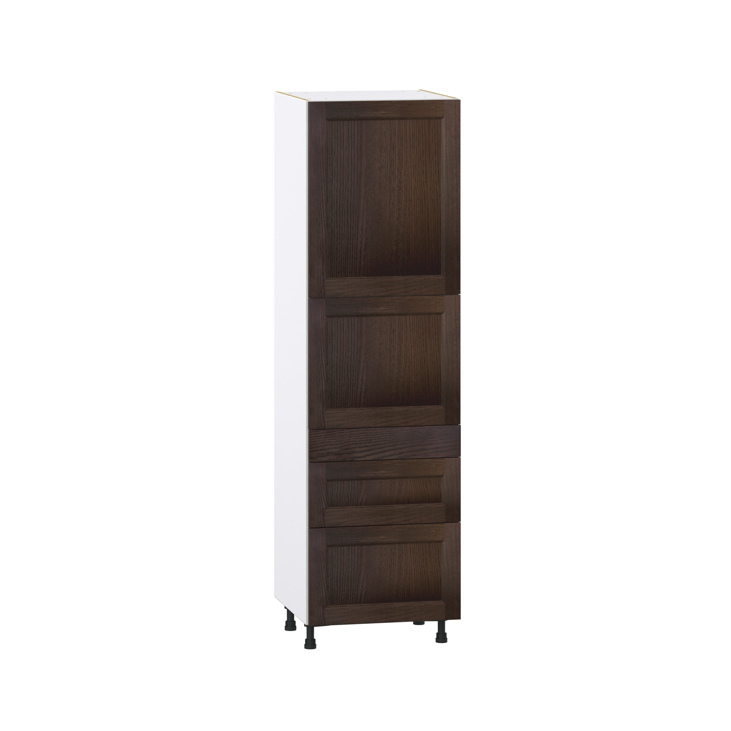 Hugo&Borg DST3D242484.5I2-MO Montclaire 24-in W x 84.5-in H x 24-in D Wood 5 -Drawers Drawer Pantry Fully assembled Cabinet (Recessed Panel Shaker)