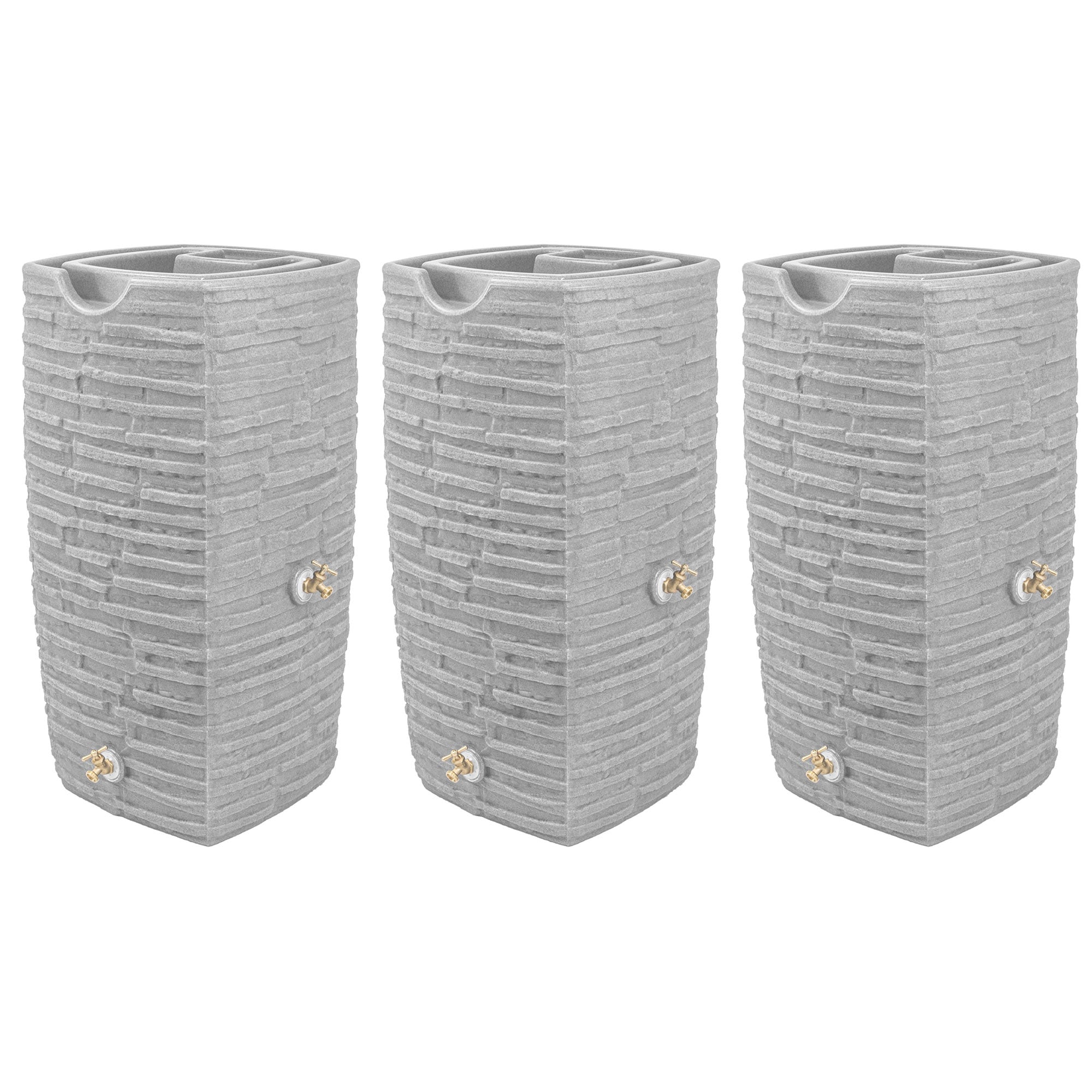 Good Ideas 393832 50-Gallon Gray Plastic Rain Barrel Spigot