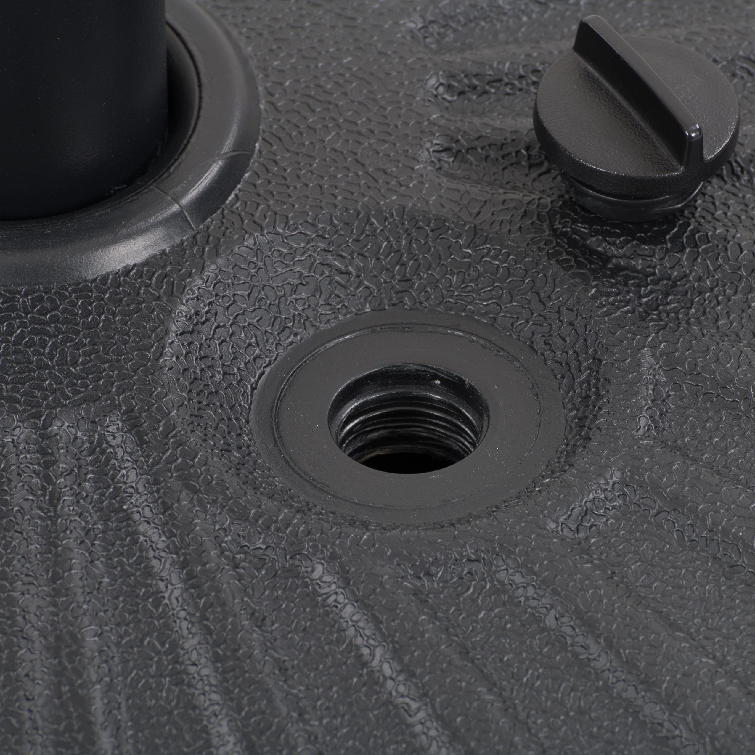 Heavy Duty Round Gray Metal Patio Umbrella Base