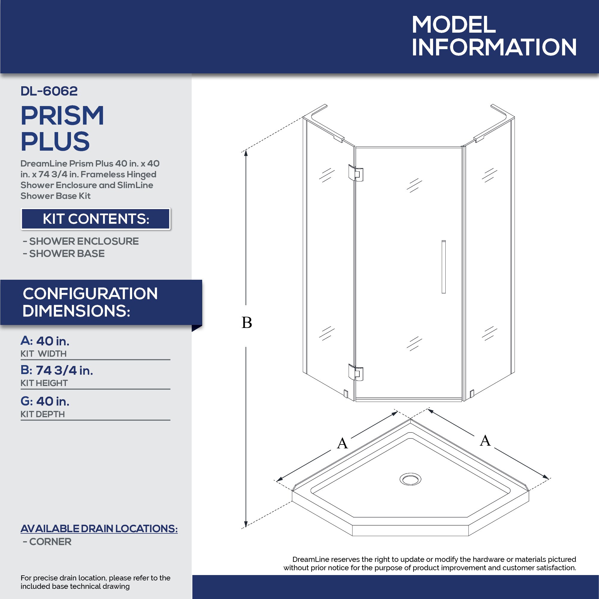 DreamLine DL-6062-22-01 Alcove-Shower-Kit - View #4