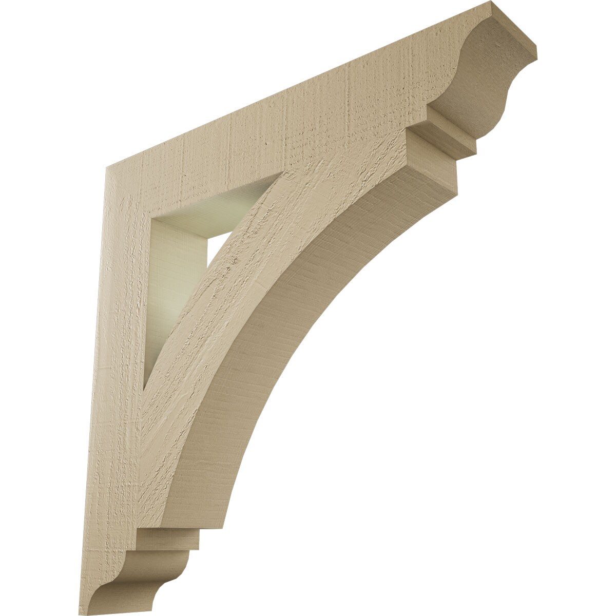 Ekena Millwork 2114318 Thorton Rough Cedar Woodgrain TimberThane 5-1/2-in x 32-in x 32-in Brown Urethane Standard bracket