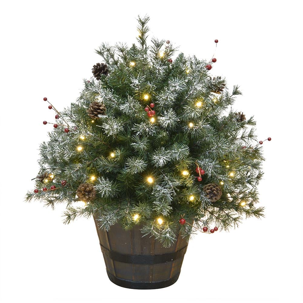 Holiday Living 2.16-Ft Pre-Lit Slim White Artificial Christmas Tree 50 Constant White Warm White Led Lights In The Artificial Christmas Trees Department At Lowes.com