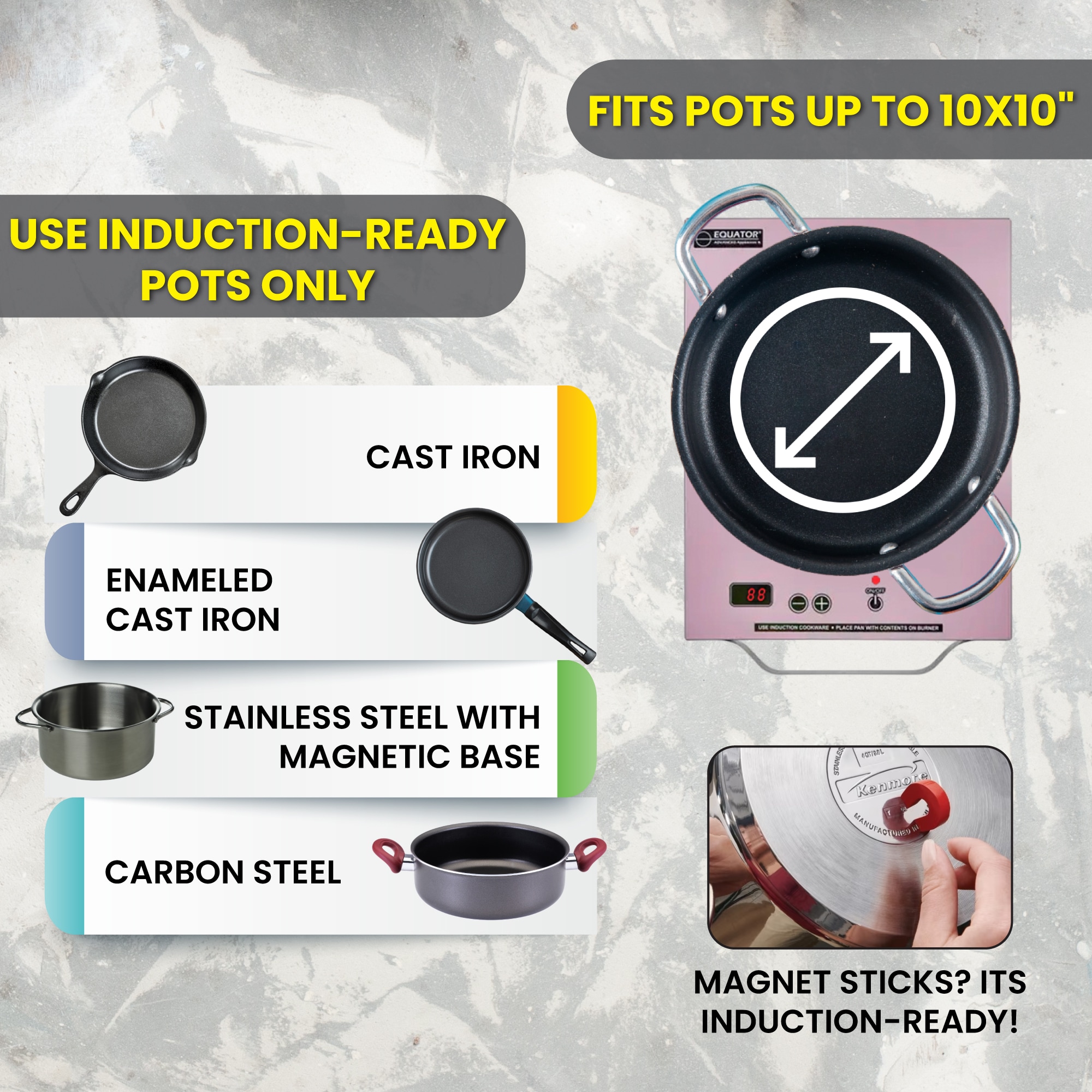 Equator Advanced Appliances PIC 100 LILAC Induction-Cooktops - View #5