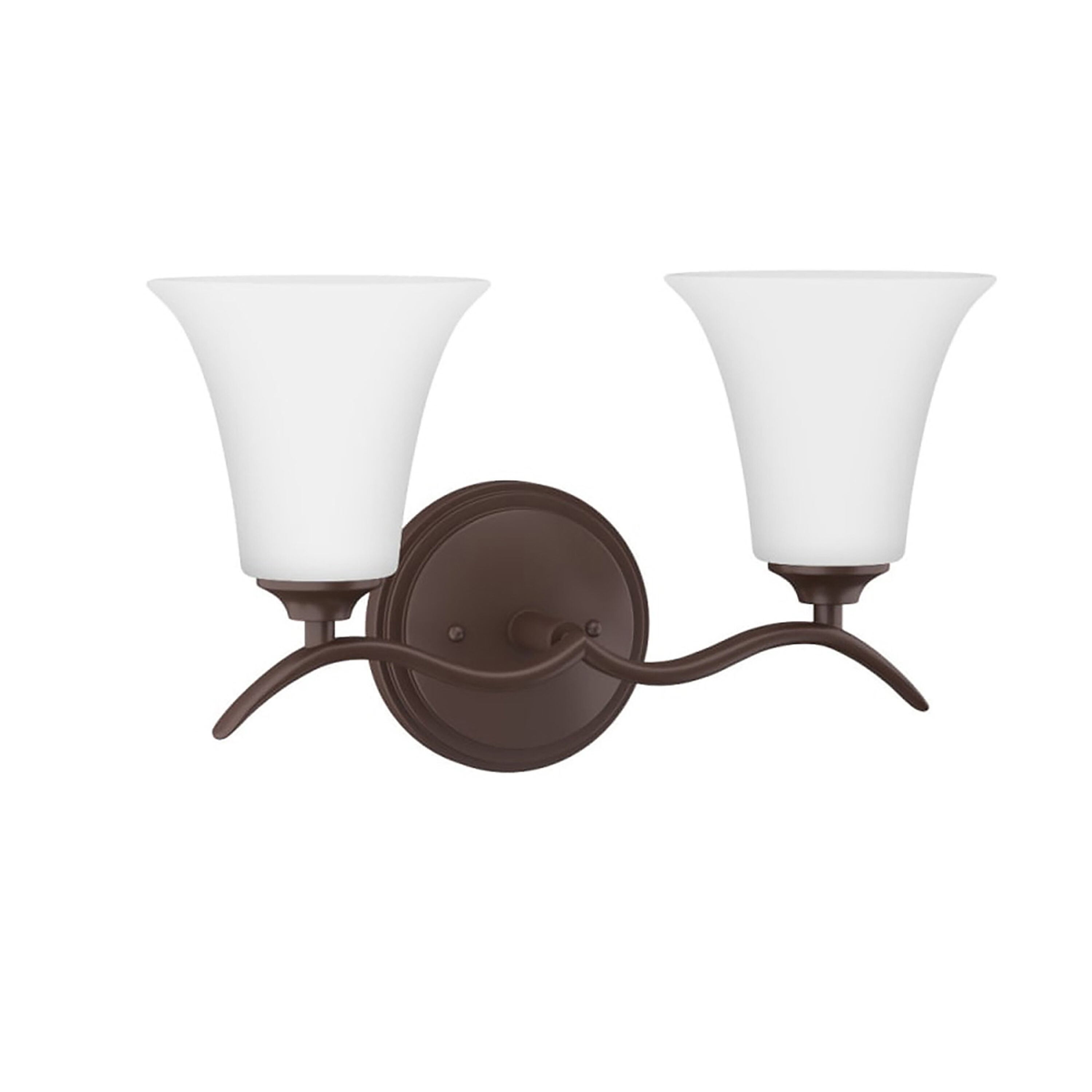 Signature Hardware 476881 Columbus 16-in 2-Light Brushed Bronze Modern/Contemporary Vanity Light