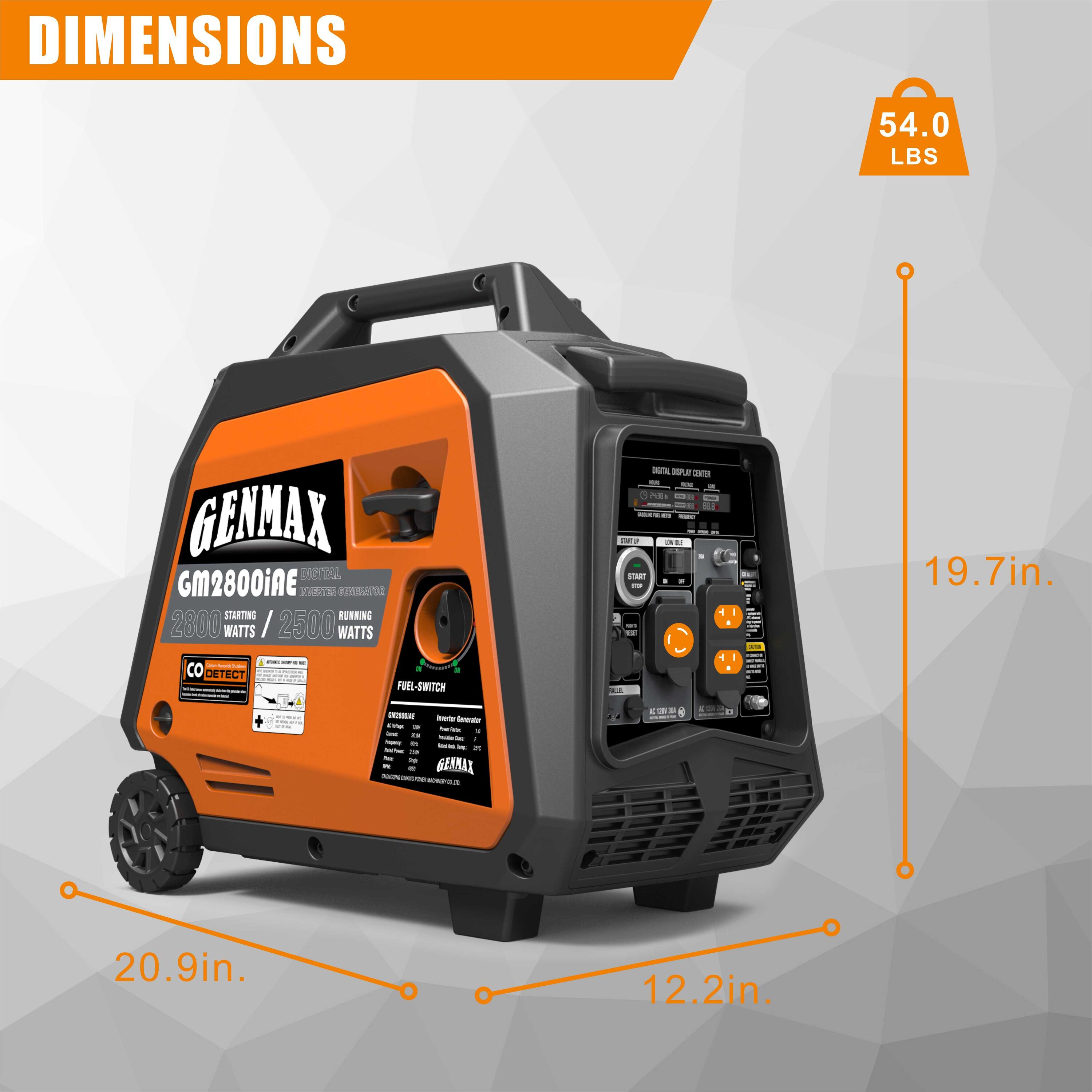 GENMAX GM2800IAE Inverter-Generators - View #5