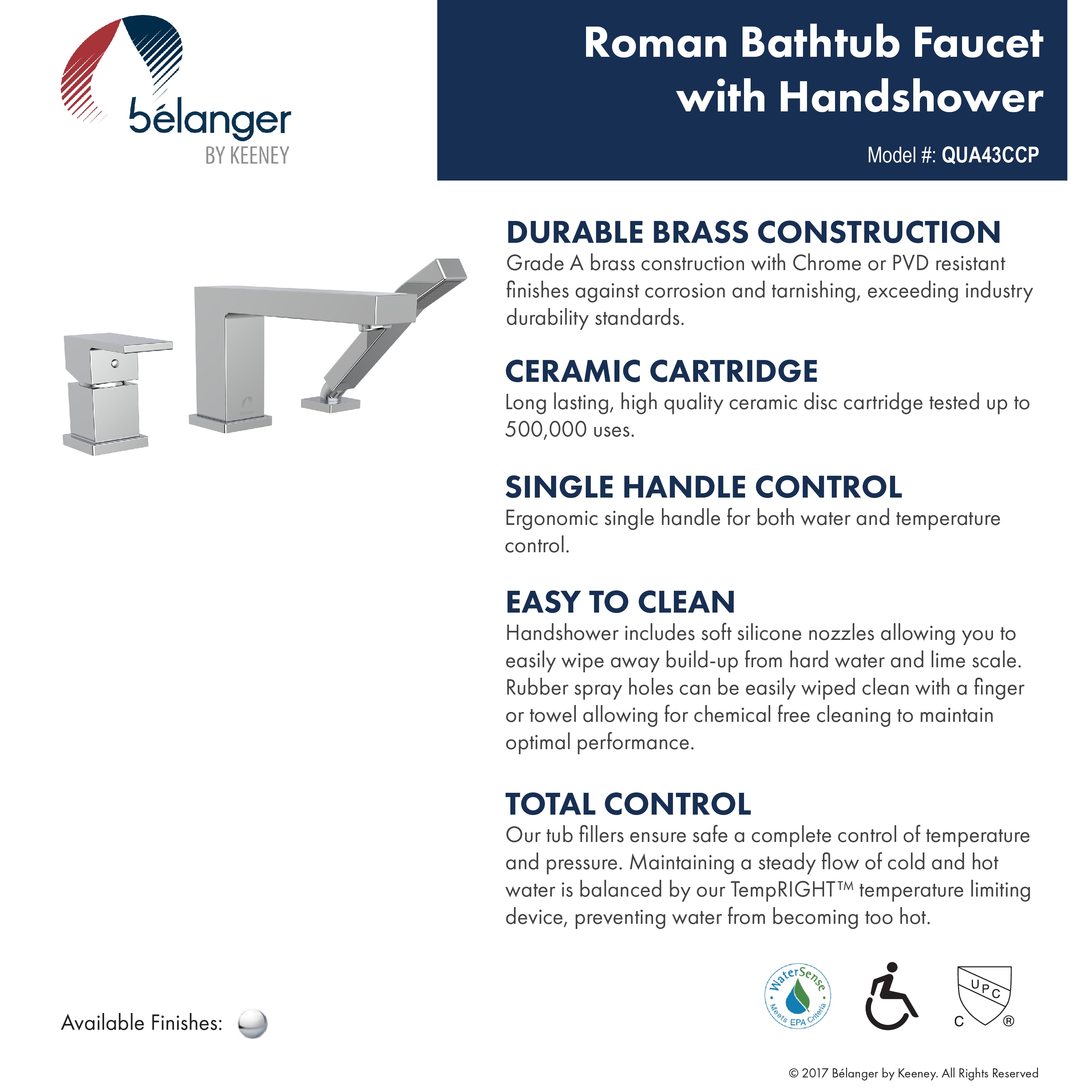 Belanger QUA43CCP Roman-Tub-Faucets - View #5