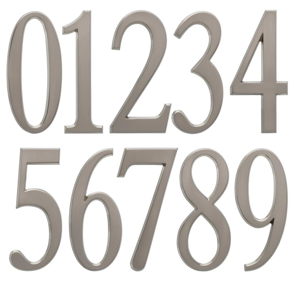 DeSign-it 4-3/4-in Satin Nickel Number 1 in the House Letters & Numbers ...