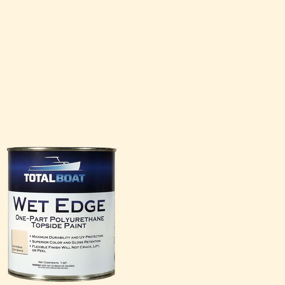 Wet Edge Topside Paint High-gloss Hatteras Off-white Enamel Oil-based Marine Paint (1-quart) | - TotalBoat 365390