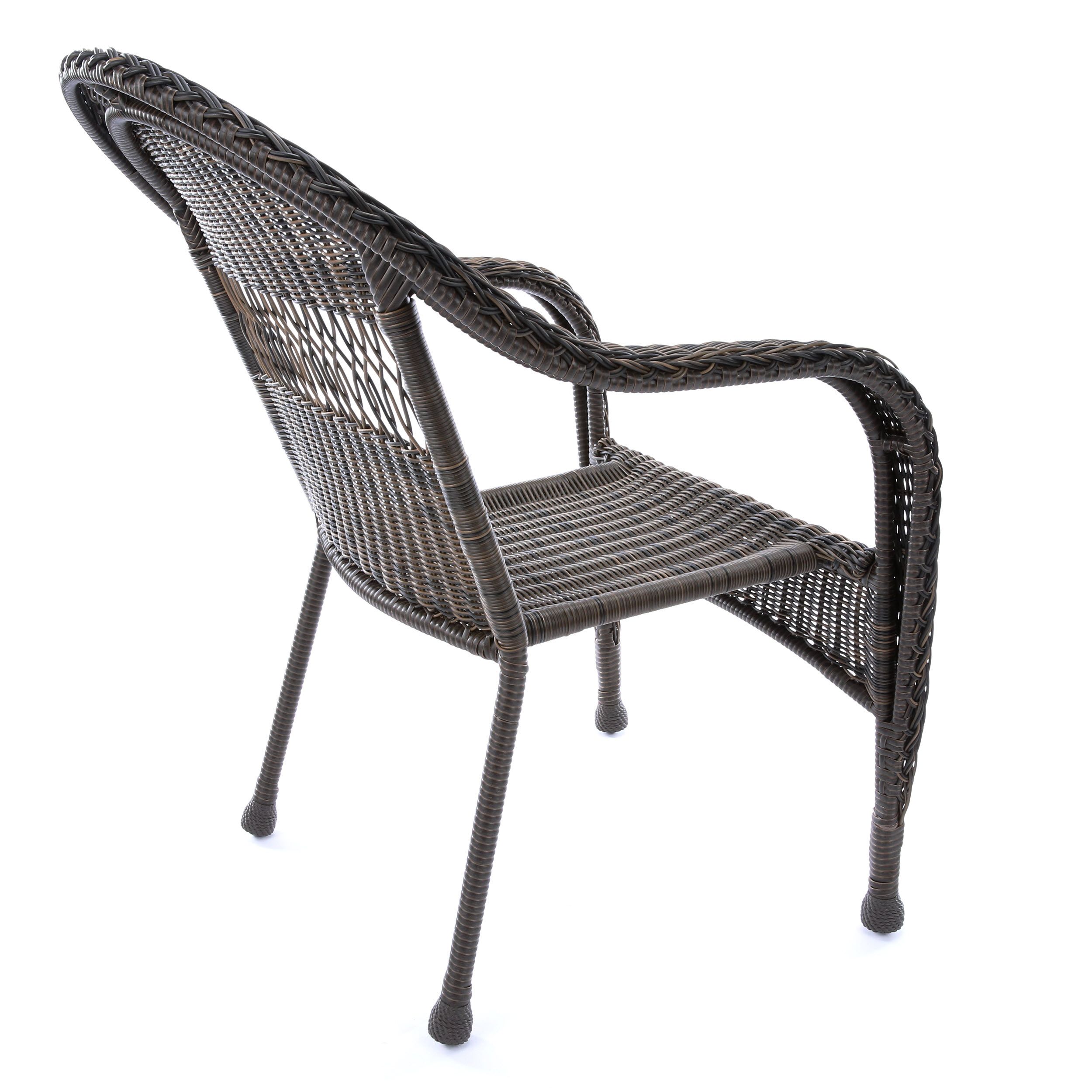 garden treasures severson brown wicker stackable patio dining chair