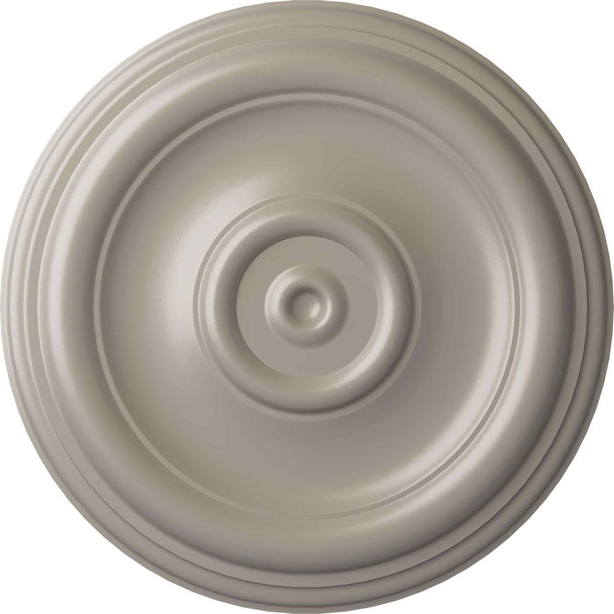 Ekena Millwork CM12TRPWS Traditional 12-in W x 12-in L Painted Pearl White Polyurethane Whole Ceiling Medallion