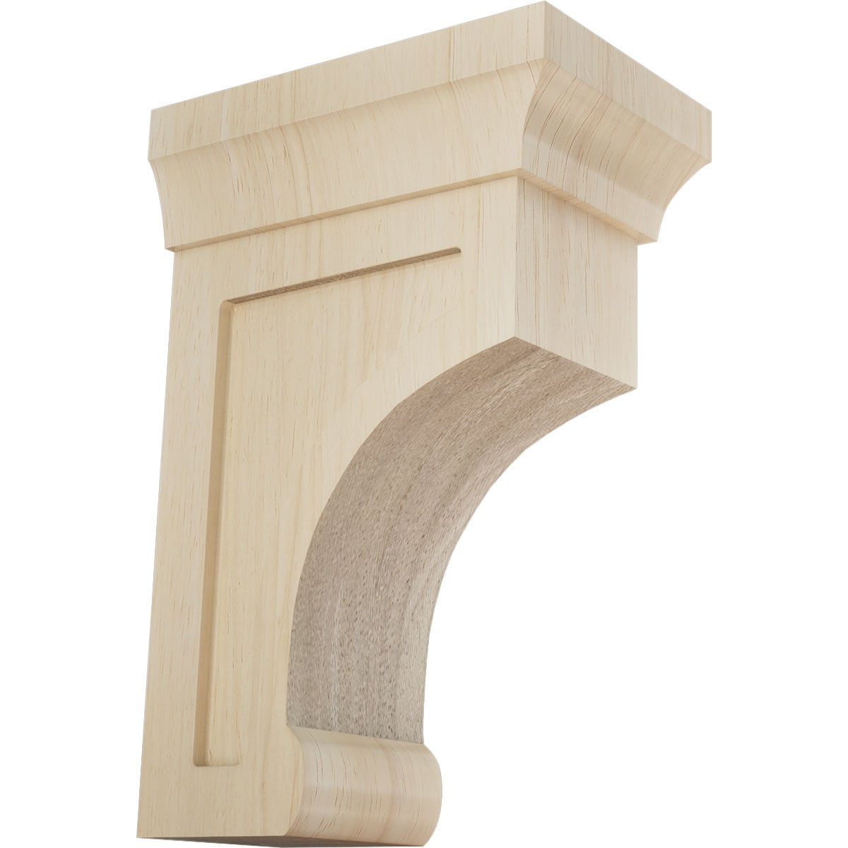  BKTW02X04X06GORW Gomez 2.5-in x 4-in x 6-in Unfinished Rubberwood Wood Contemporary Bracket