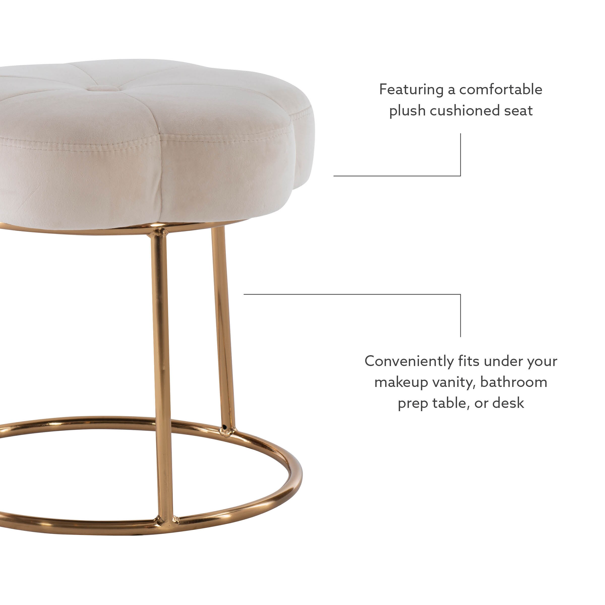 Linon ST006WHT01ASU Vanity-Stools - View #6