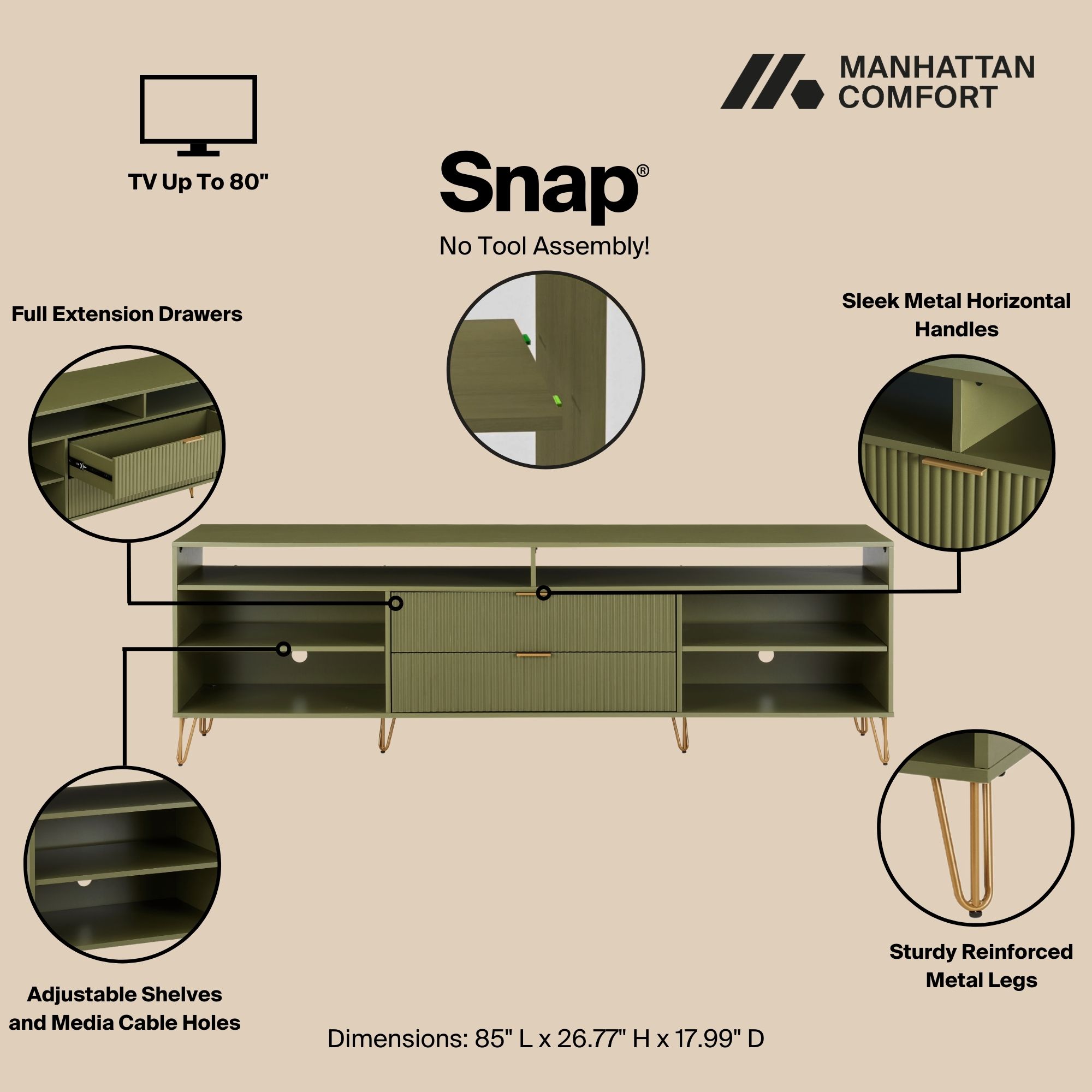 Manhattan Comfort TV002-OG Tv-Stands - View #4