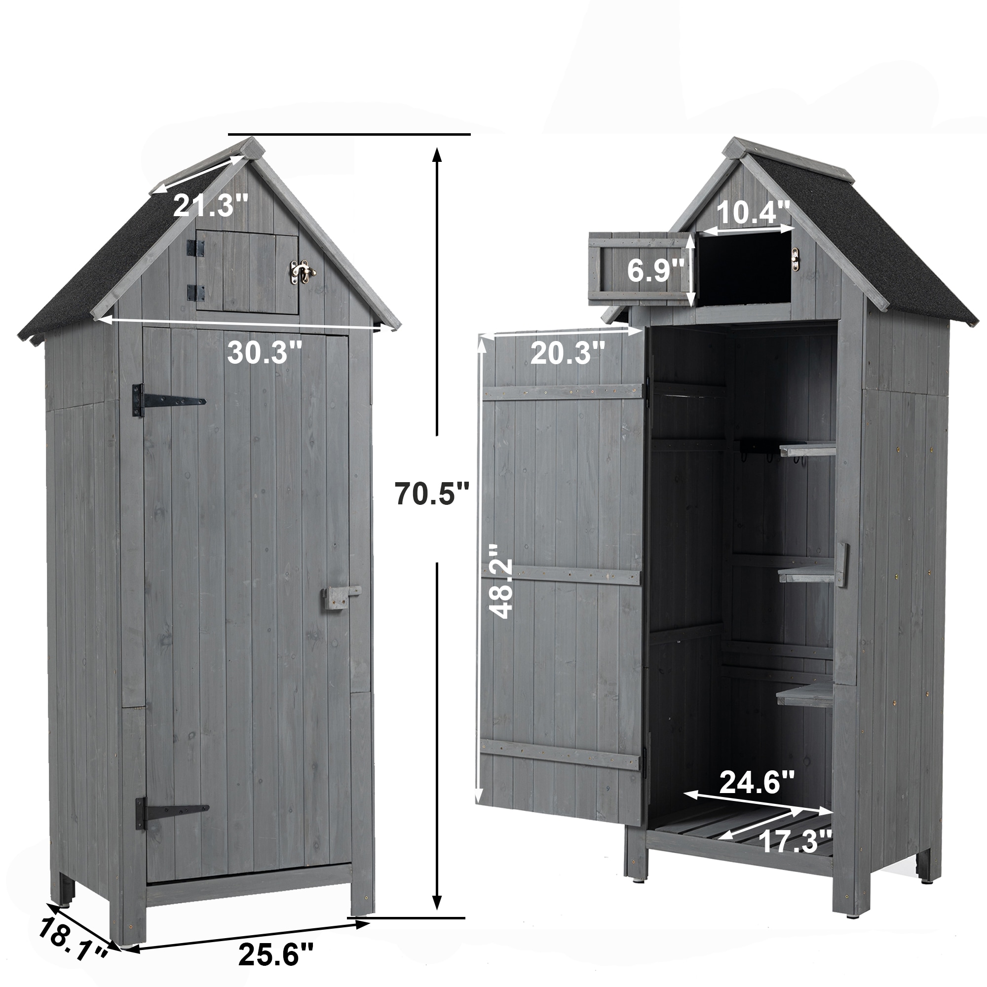 Forclover ALOR-ST346 Wood-Storage-Buildings - View #3