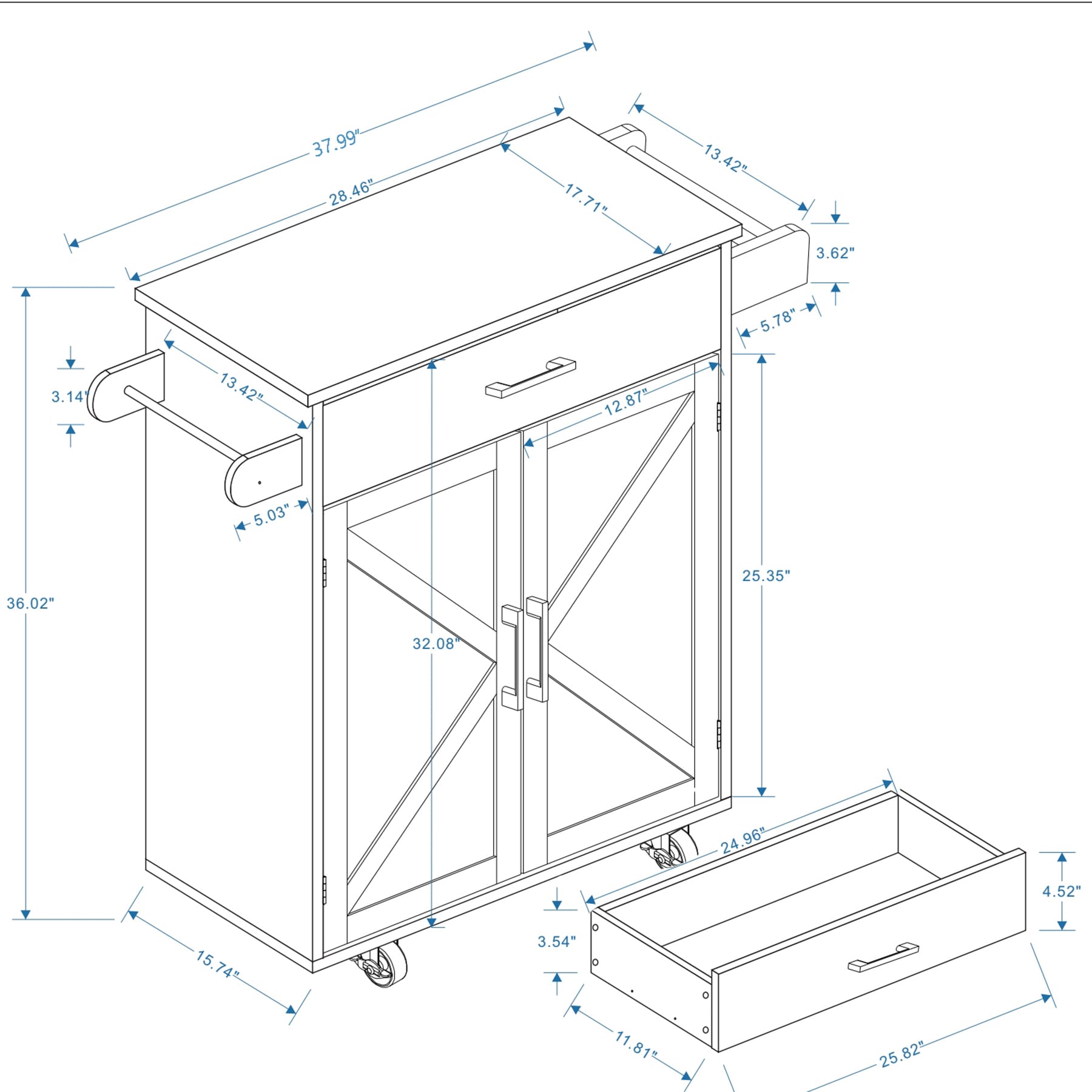 SINOFURN SYA860016WT Kitchen-Furniture - View #3