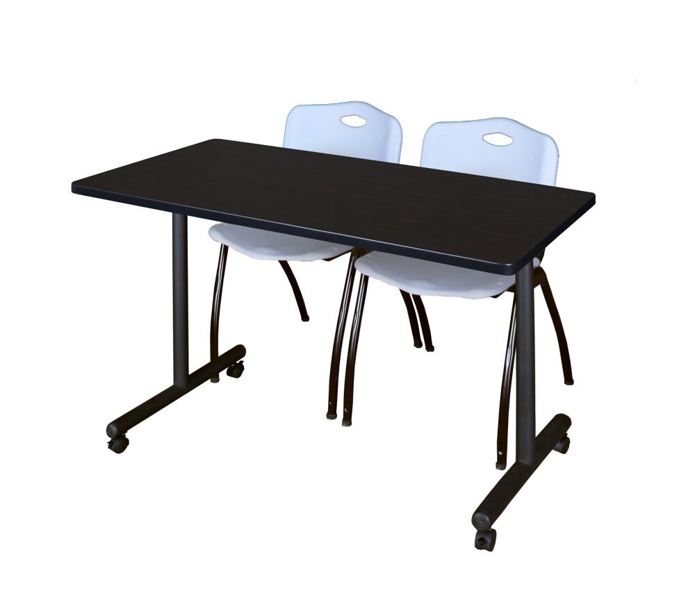 Regency MKTRCC4824MW47GY Training Brown 4-Person Training Table (48-in W x 29-in H)