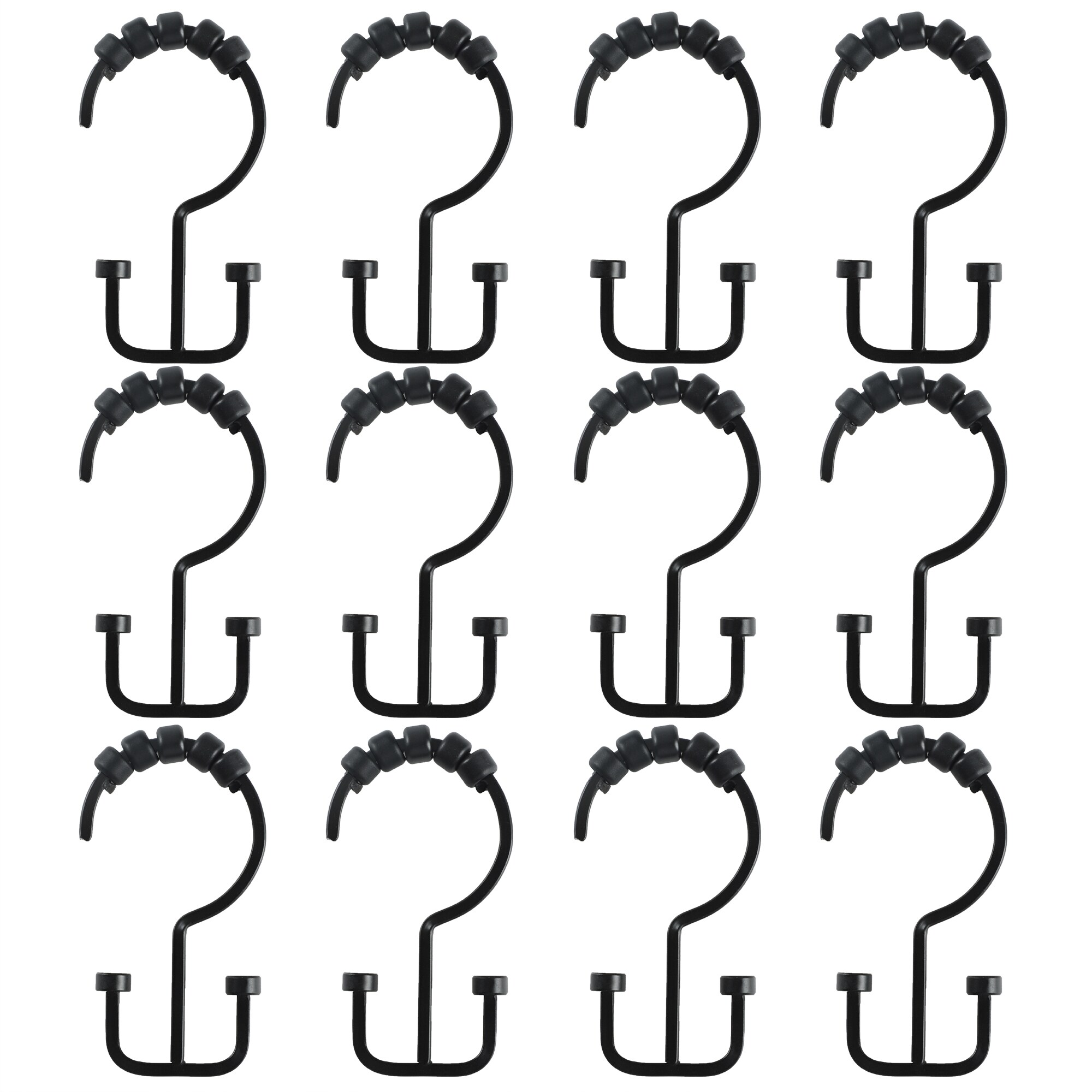 Utopia Alley Double Shower Curtain Hooks for Bathroom Rust Resistant Shower  Curtain Hooks Rings Crystal Design in Chrome (Set of 12), Polished Chrome -  Yahoo Shopping