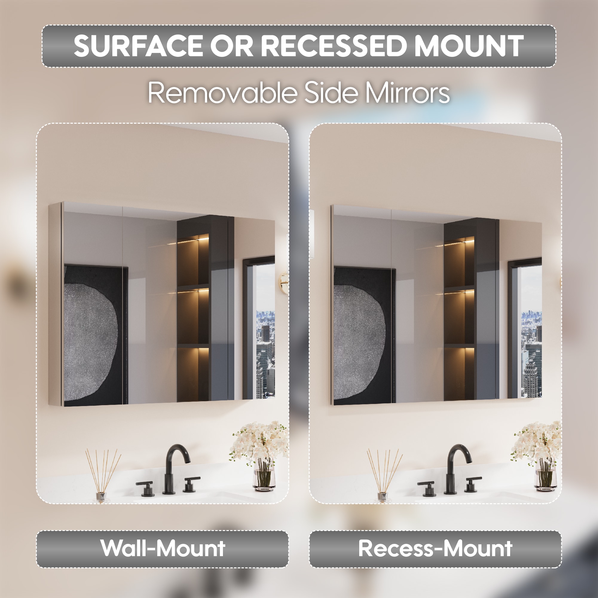 Forclover ASM-JG232H Bathroom-Medicine-Cabinets - View #6