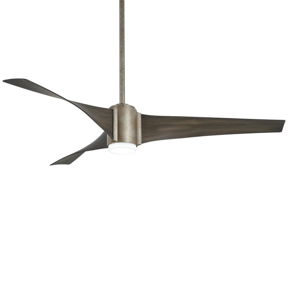 Minka Aire F832L-VI Triple 60-in Vintage Iron Indoor Ceiling Fan with Light and Remote (3-Blade)