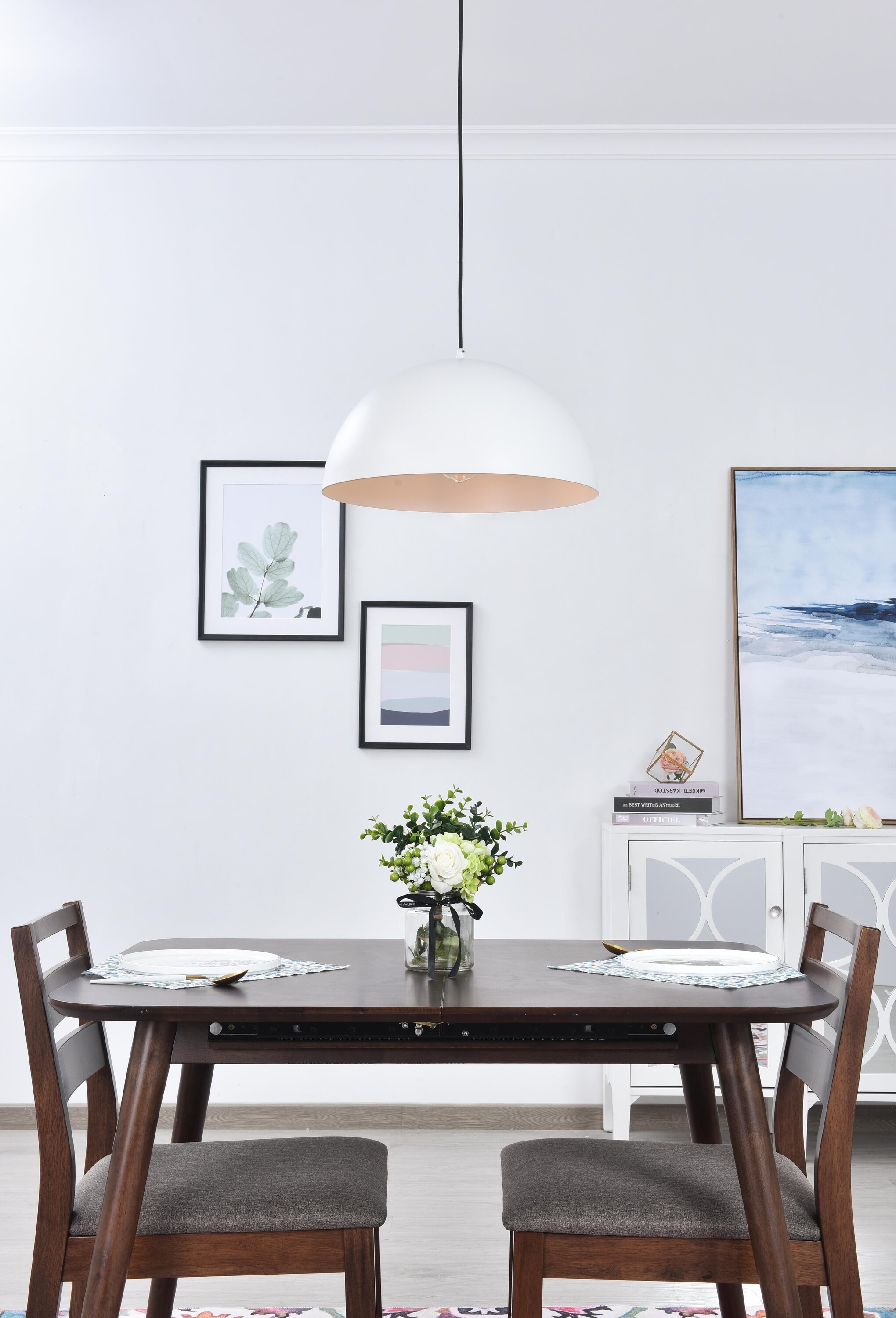 Elegant Decor HFDL12075D16WH Pendant-Lights - View #2