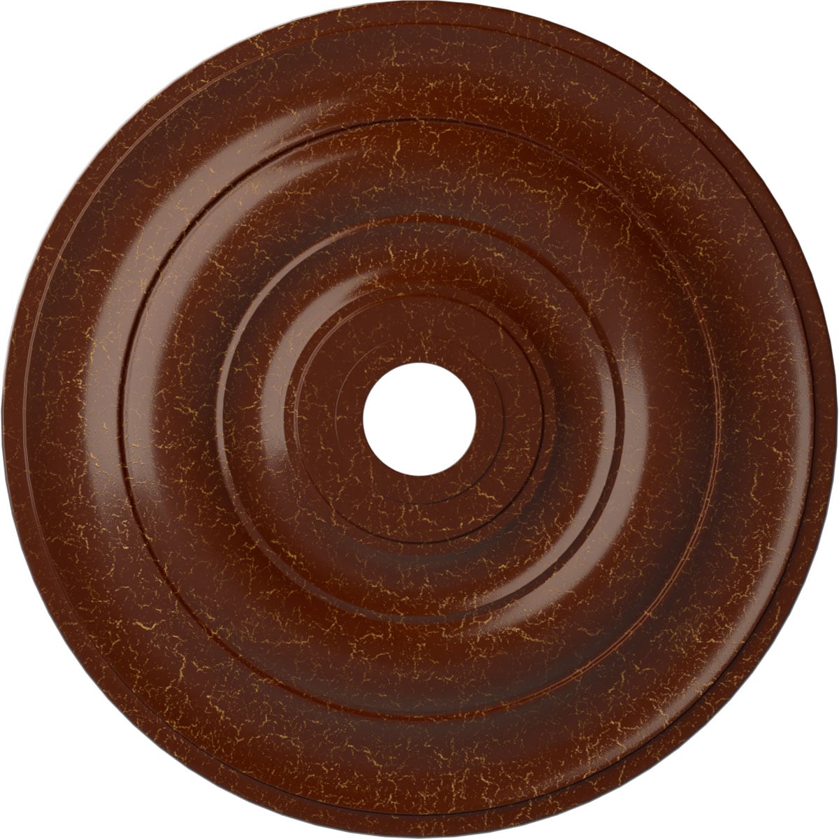 Ekena Millwork CM26JEBMC Jefferson 26.5-in W x 26.5-in L Painted Burnished Mahogany Crackle Polyurethane Whole Ceiling Medallion