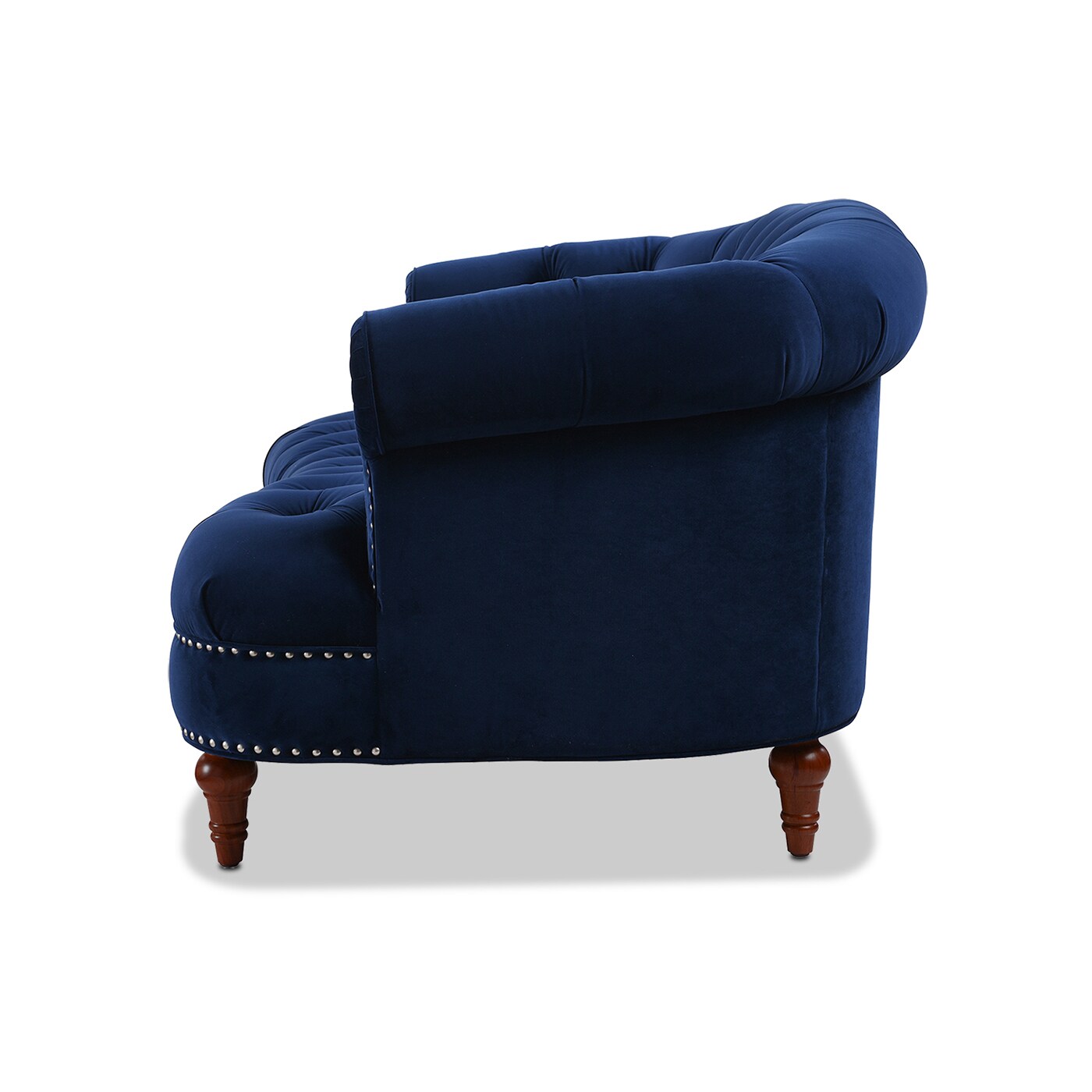 Jennifer Taylor Home La Rosa 68.5-in Midcentury Navy Blue Velvet 2-seater  Loveseat in the Couches, Sofas & Loveseats department at