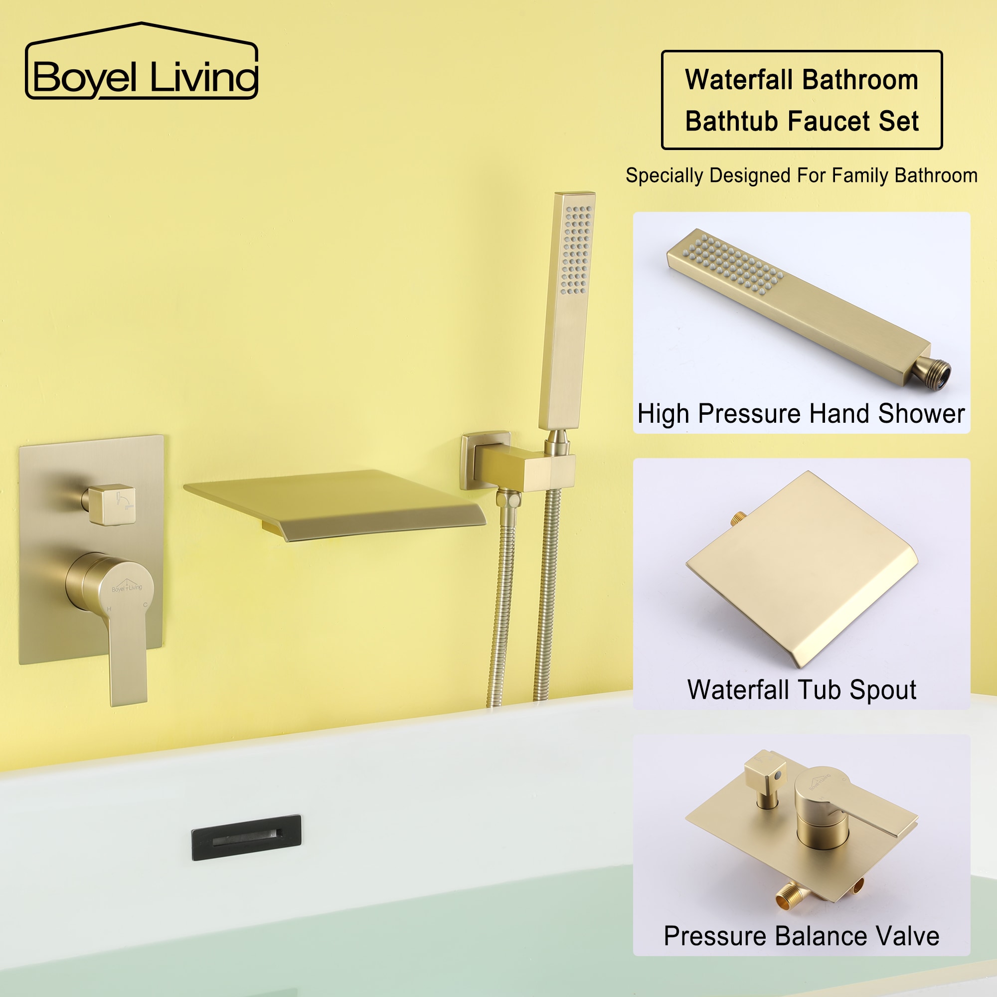 Clihome CSMD-880-21BG Roman-Tub-Faucets - View #7