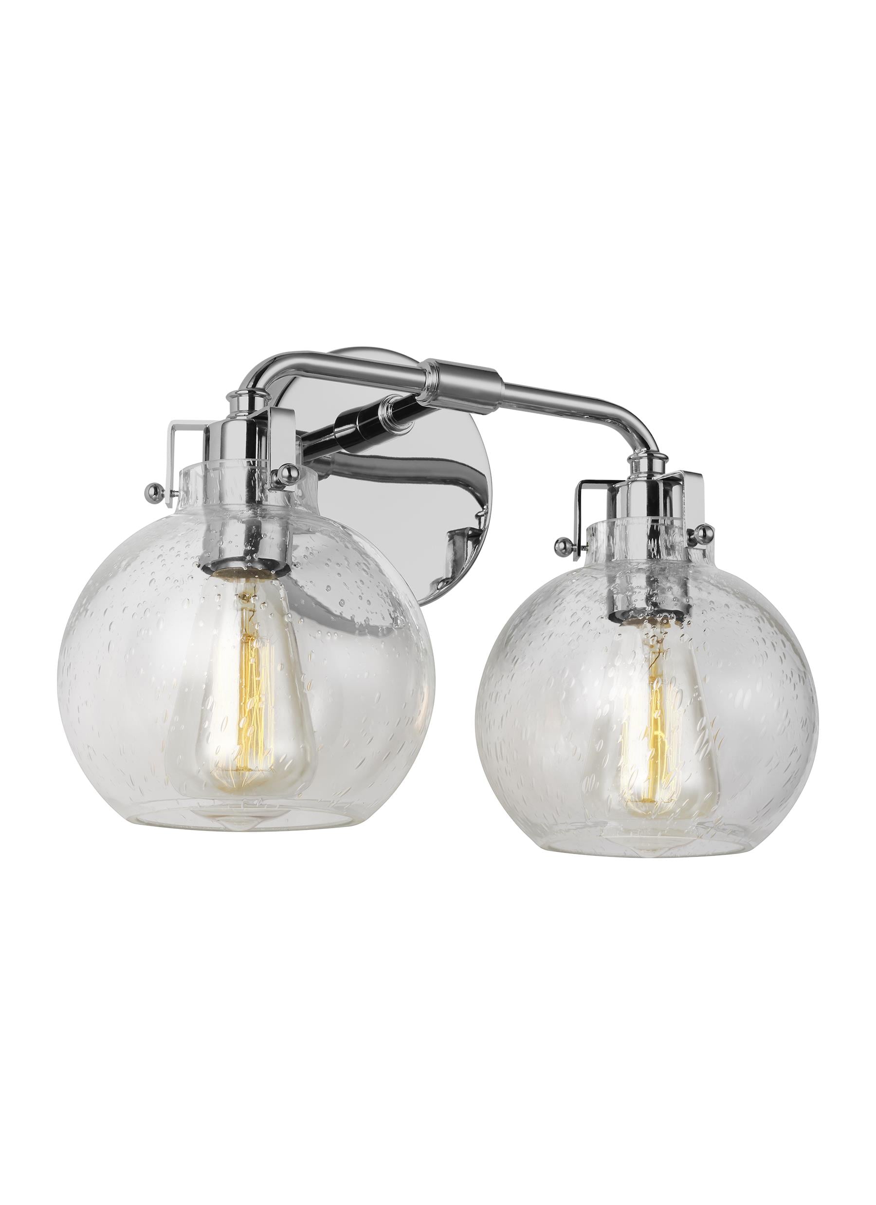 Generation Lighting VS24402CH Clara 14.75-in 2 -Light Polished Chrome Transitional Vanity light