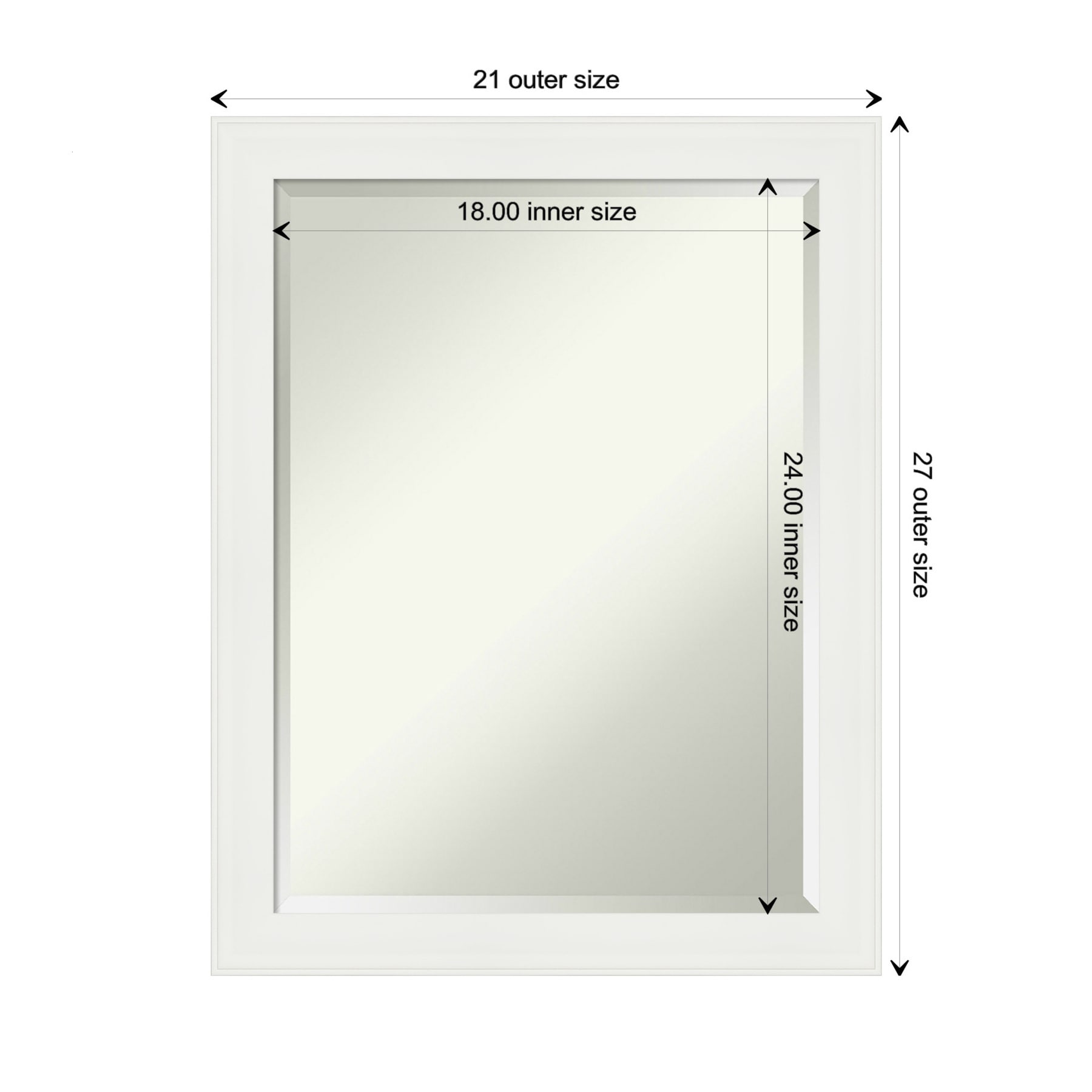 Amanti Art Vanity 21.38-in x 27.38-in Rectangle Bathroom Vanity Mirror ...