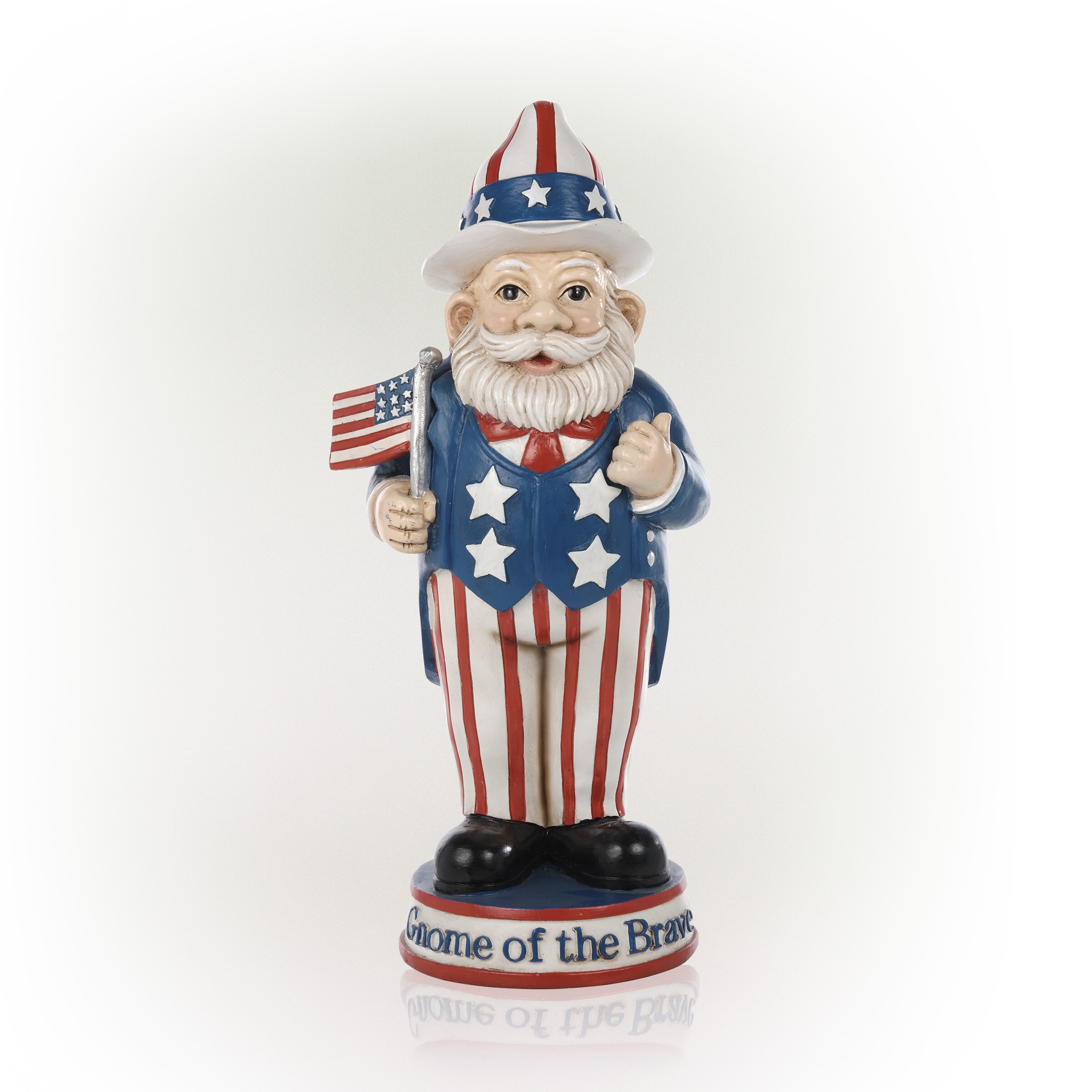 Alpine Corporation ZEN914 12-in H x 4-in W Multiple Colors/Finishes Gnome Garden Statue