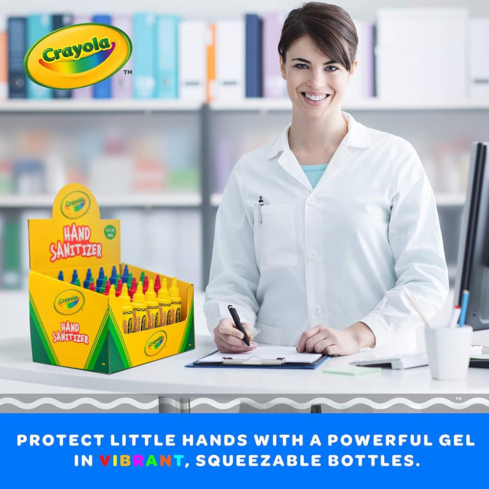 Crayola Hand Sanitizer for Kids, Pack of 8 Antibacterial Gel Bottles, 2 fl  oz/ea