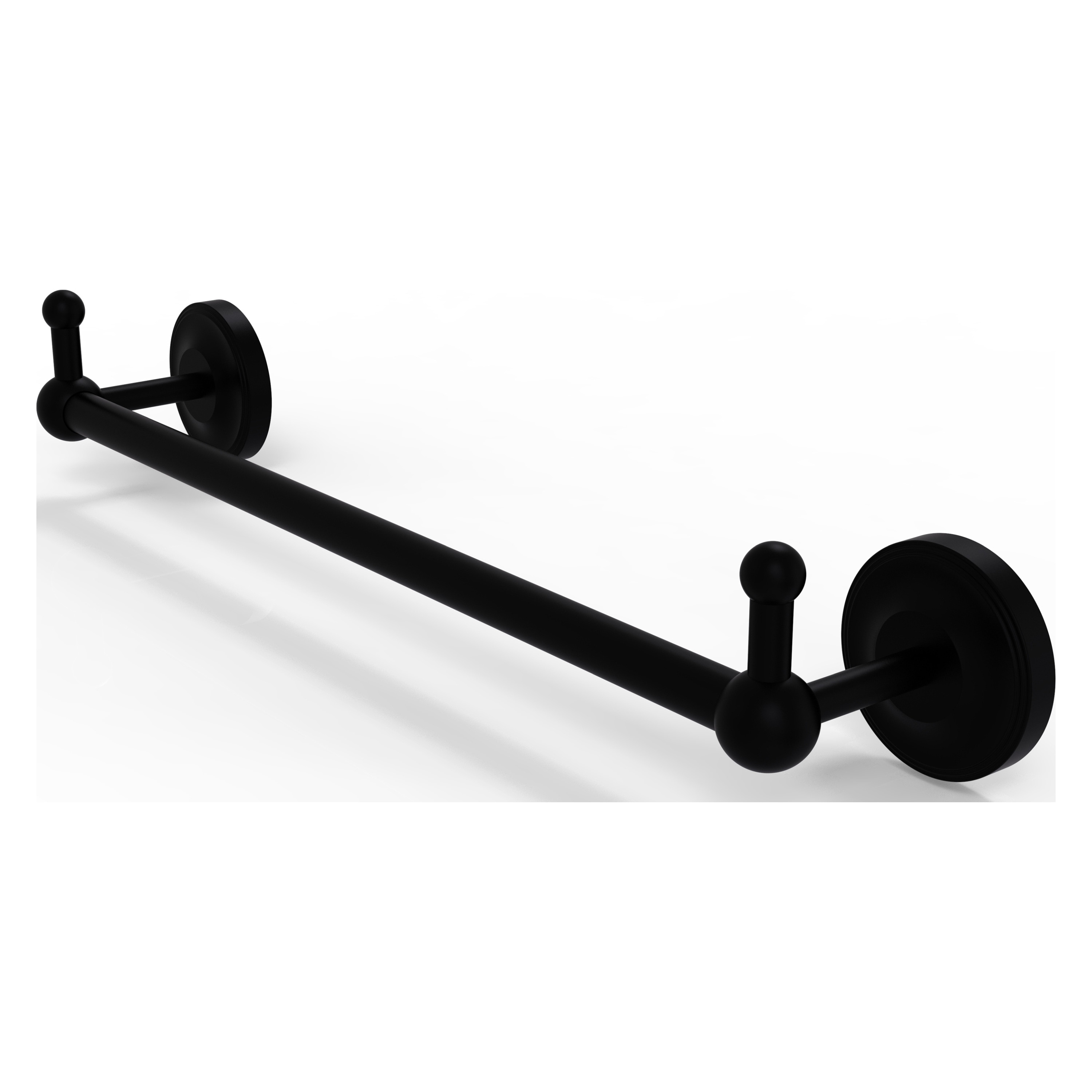 Allied Brass PR-41-36-PEG-BKM Prestige Regal 36-in Matte Black Wall mount Single Towel Bar