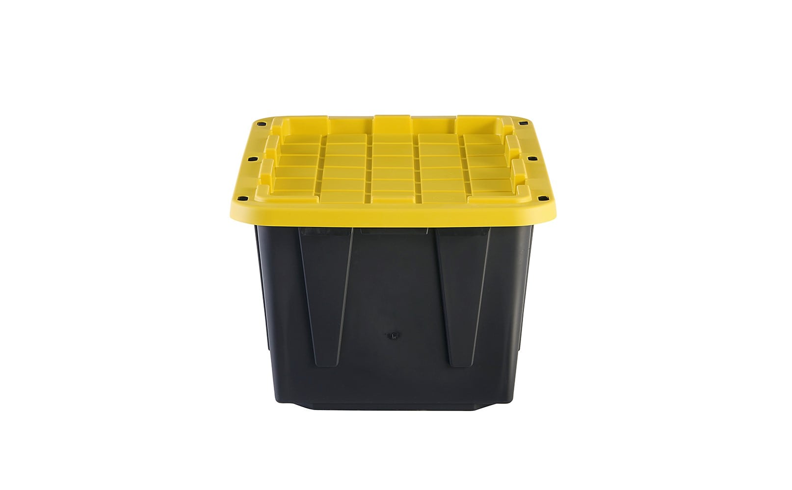 CREATIVE PLASTIC CONCEPTS 27 Gallon Black & Yellow Tough Box with Lid