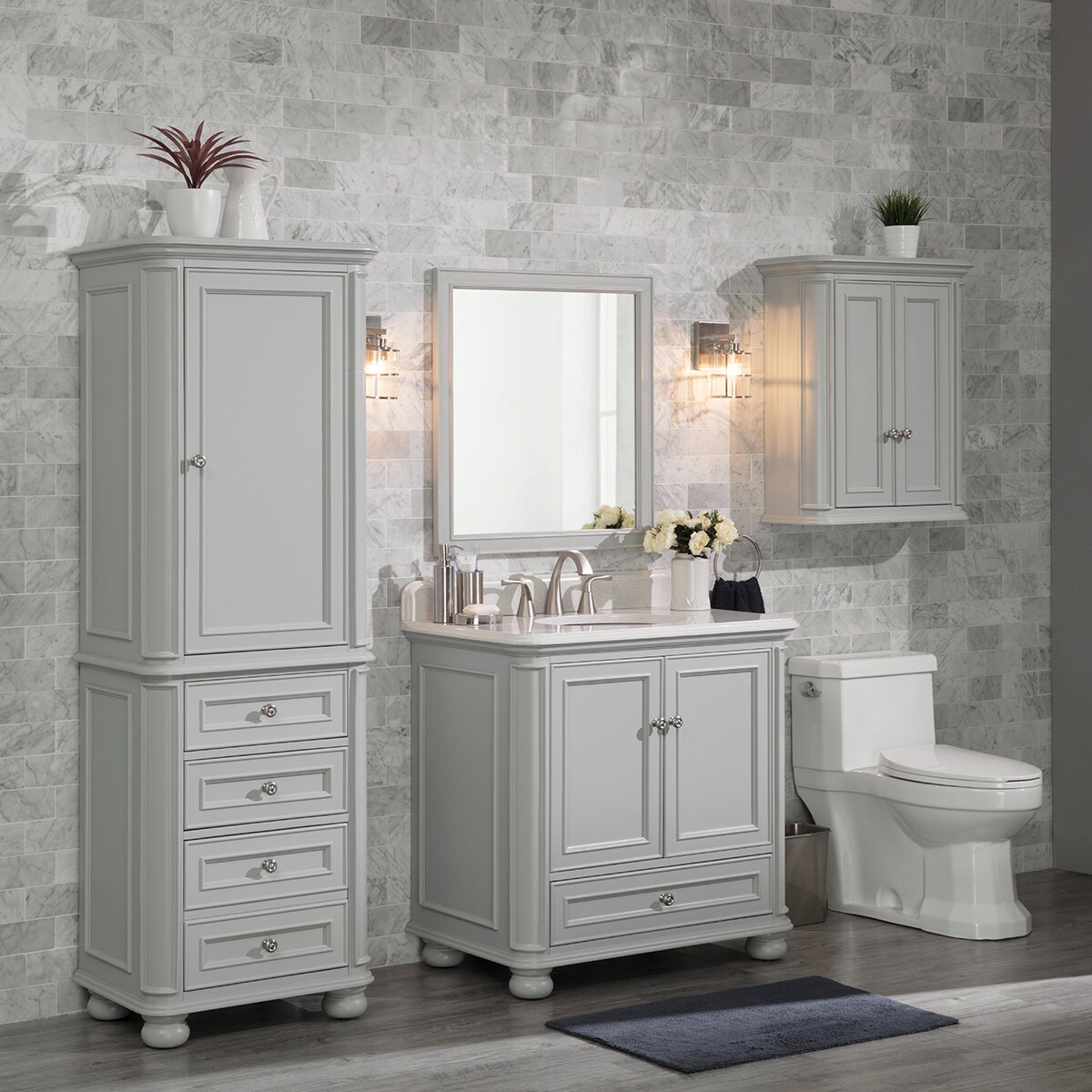 Allura 22 W x 26 H x 8 D Wall Mounted Bathroom Cabinet Finish: White