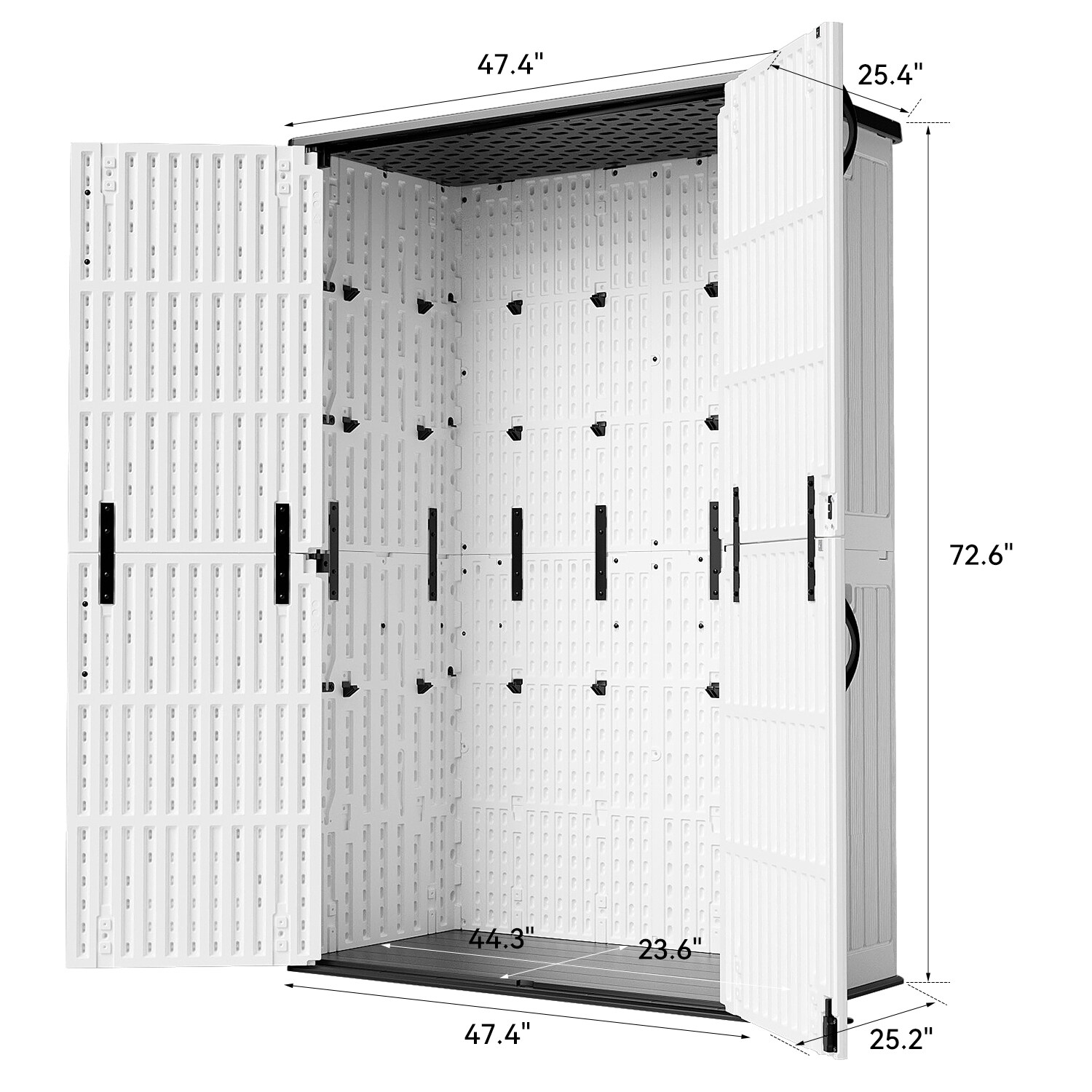 Patiowell LS-0811-2 Vinyl-Resin-Storage-Buildings - View #8