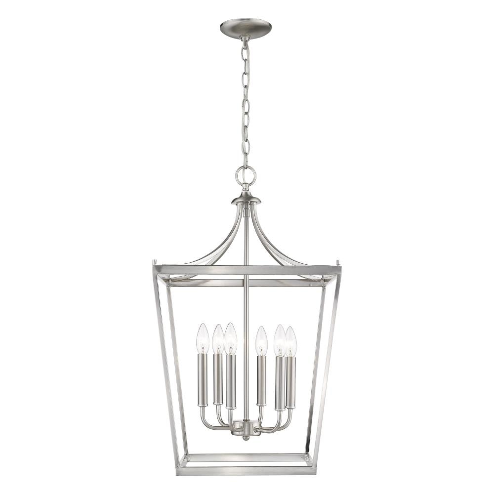Kennedy Satin Nickel 6-Light Open Cage Chandelier