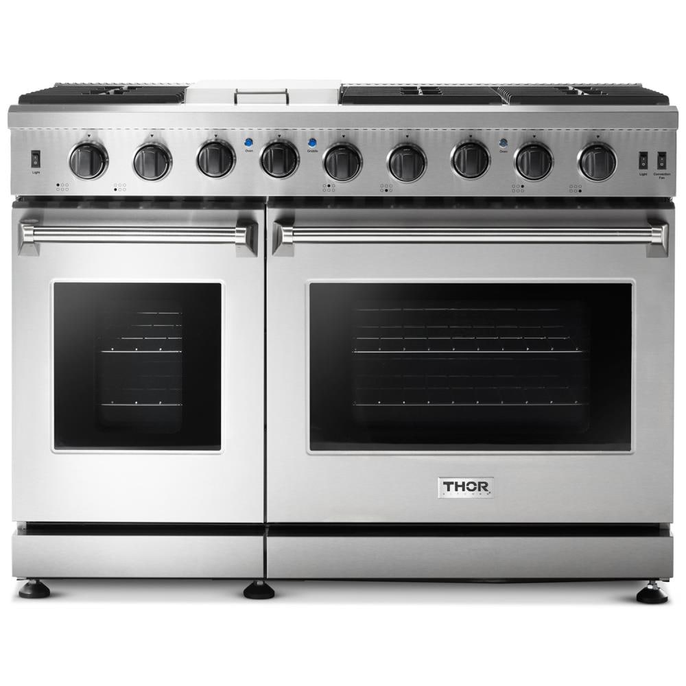 Thor Kitchen 48-in 7 Burners 4.6-cu ft / 2.2-cu ft Convection Oven