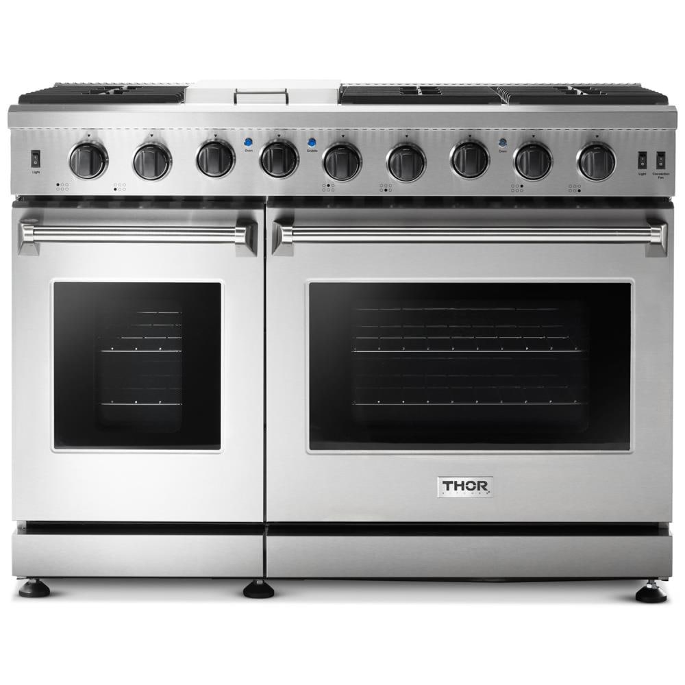 Thor Kitchen 48-Inches 7 burners 4.6-Cu. Feet / 2.2-Cu. Feet Convection Oven Freestanding Double Oven Gas Range ( Stainless steel )