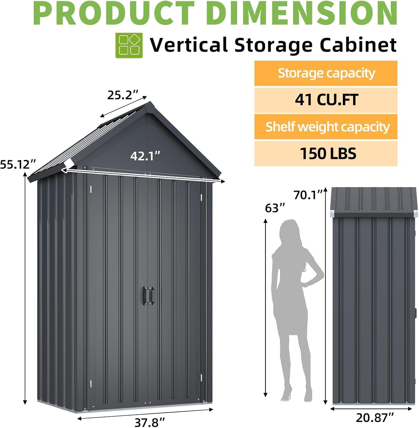 AECOJOY 16358DG-LS02 Metal-Storage-Buildings-Sheds - View #5