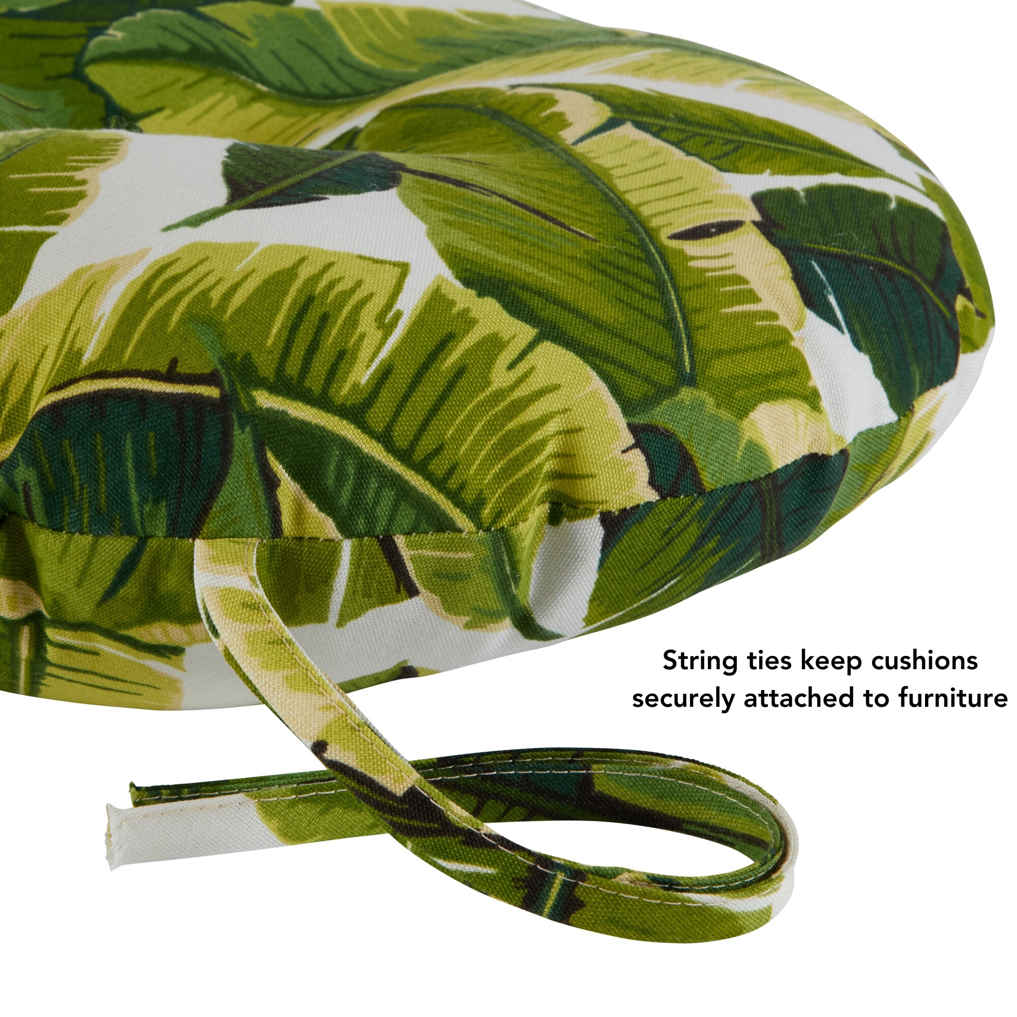 Greendale Home Fashions OC6816S4-PALM-WHITE Patio-Furniture-Cushions - View #4