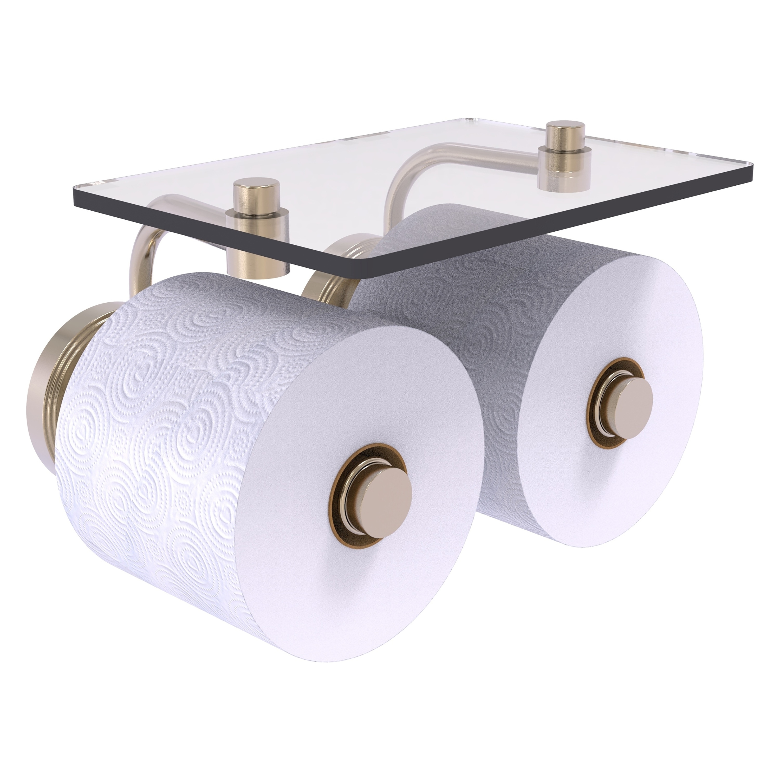 Allied Brass PR-24-2S-PEW Prestige Regal Antique Pewter Wall mount Double post Toilet Paper Holder 2 -Rolls