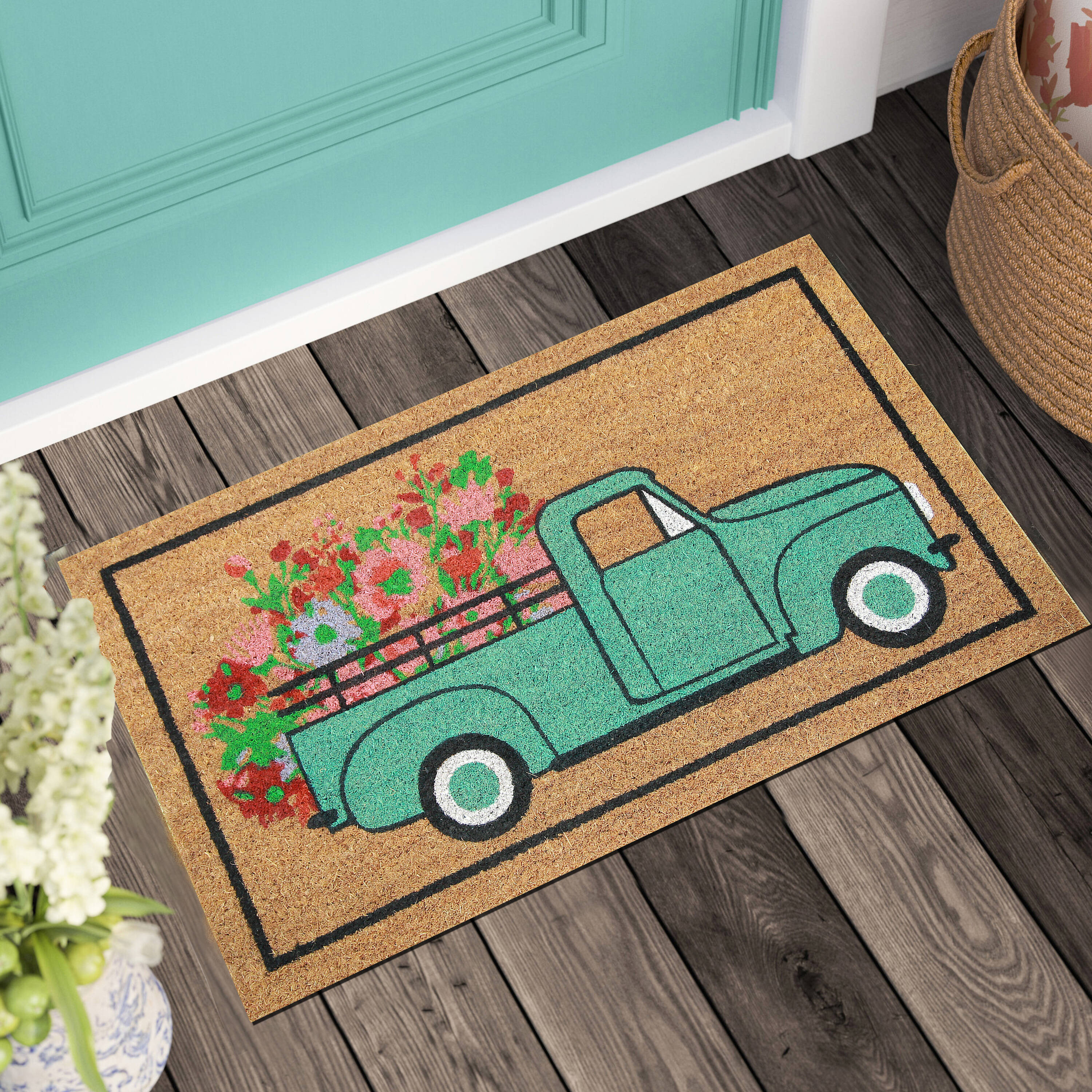 Style Selections WG-1830-TEAL TRUCK Mats-Cat - View #6
