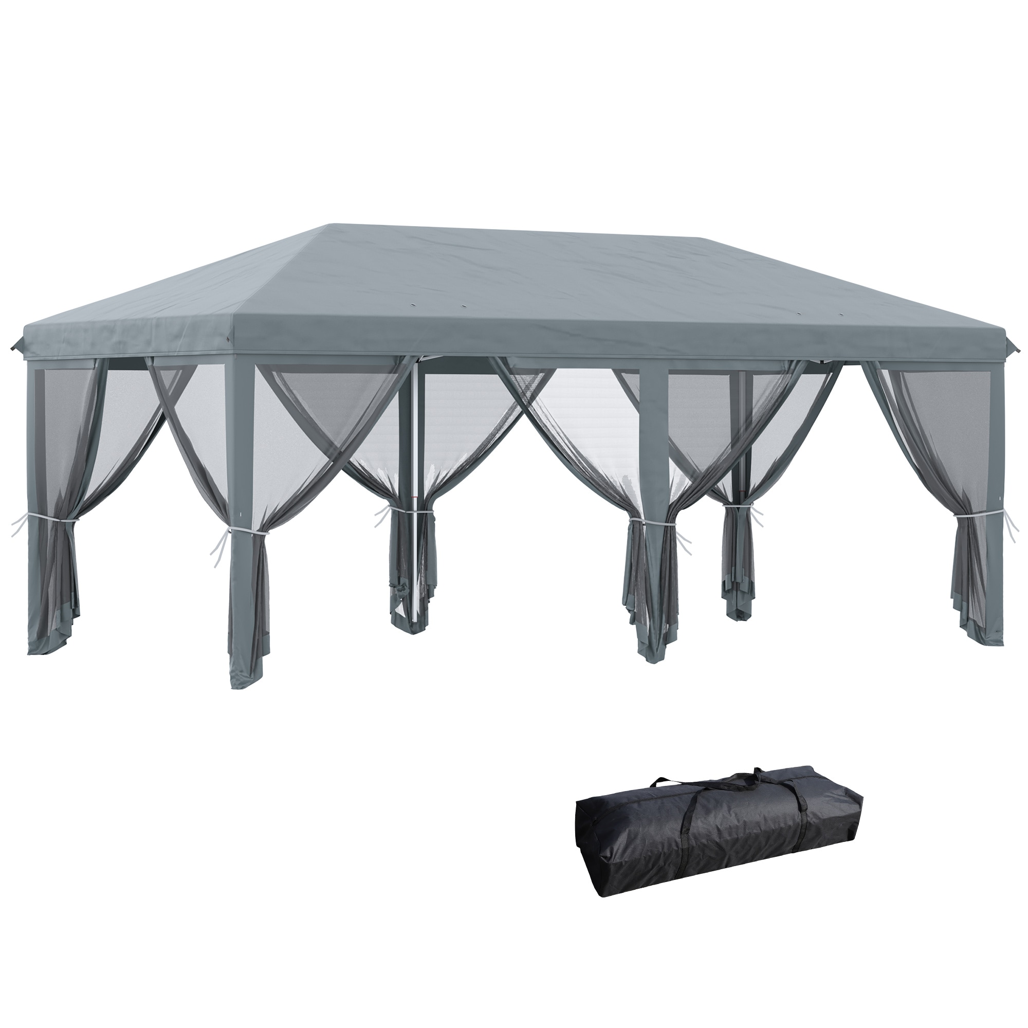 Kahomvis AOS-QP109-283 19.25-Feet x 9.75-Feet Rectangle Gray Pop-up canopy