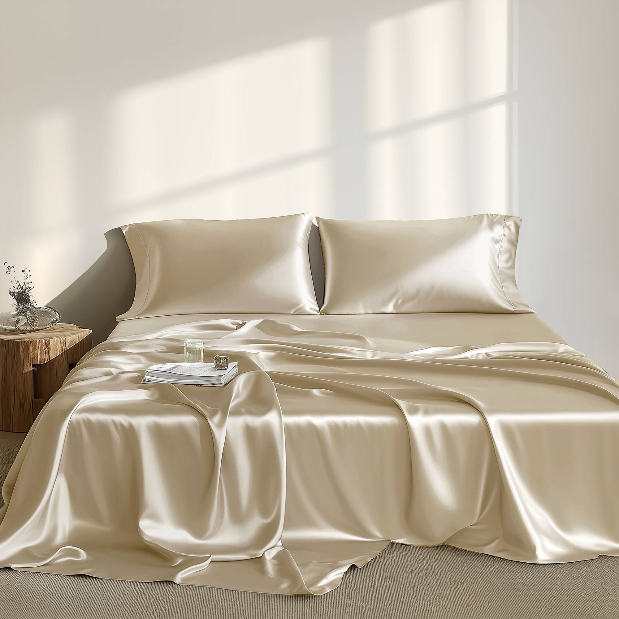 Madison Park Essentials MPE20-1159 Full Polyester Champagne Bed Sheet Set