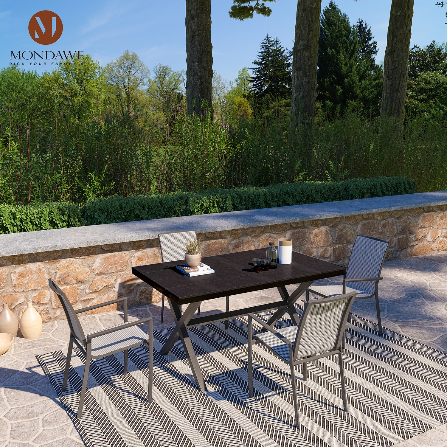 Mondawe MO-T01BK Patio-Tables - View #6