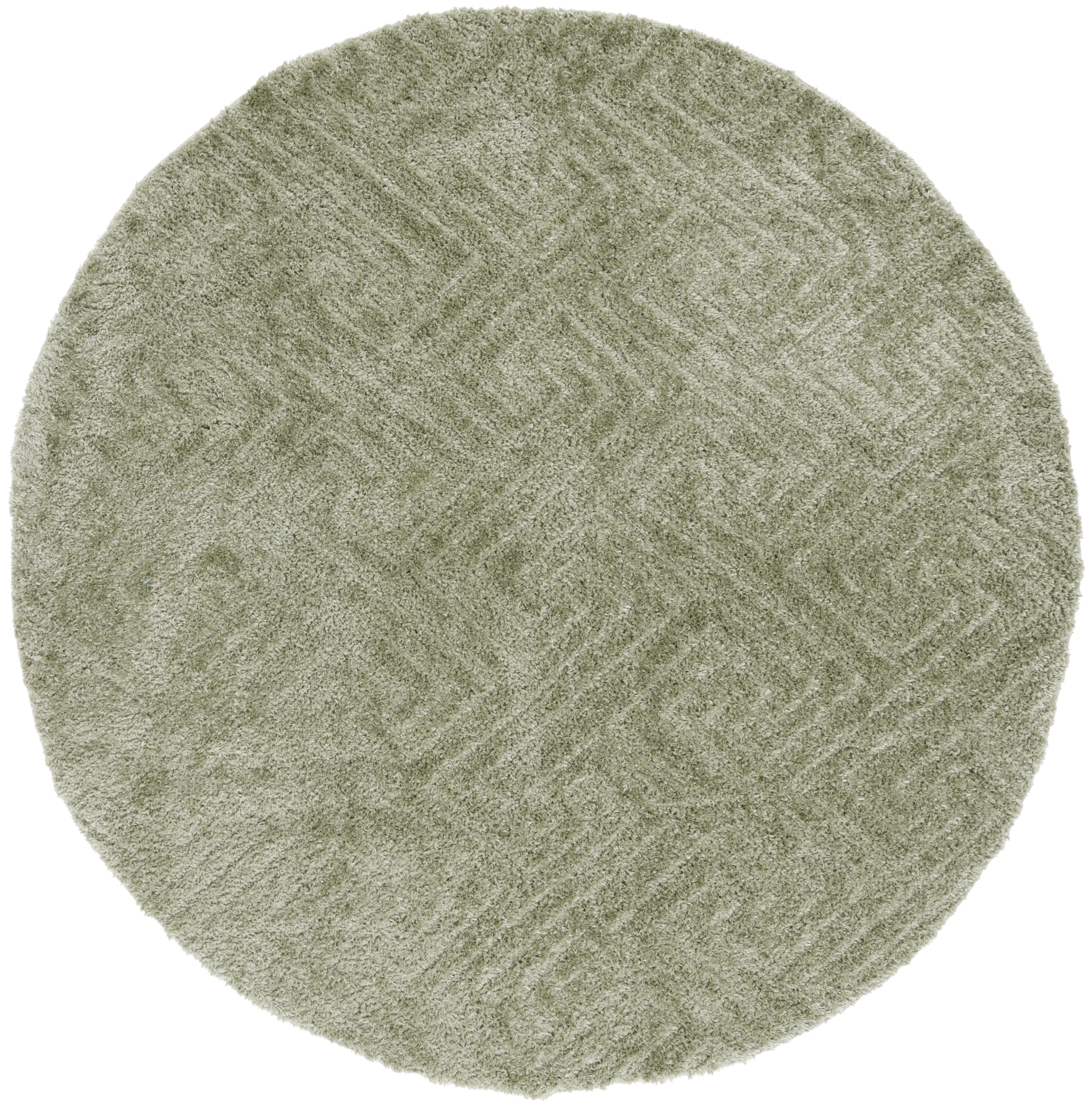 Safavieh THO652W-3R 3 x 3 (ft) Loomed Polypropylene Sage Round Indoor Solid Mid-Century Modern Area rug