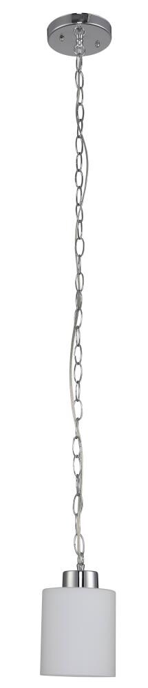 BELDI 24167-C1 Markam Chrome Transitional Opal Glass Cylinder Mini Hanging Pendant Light