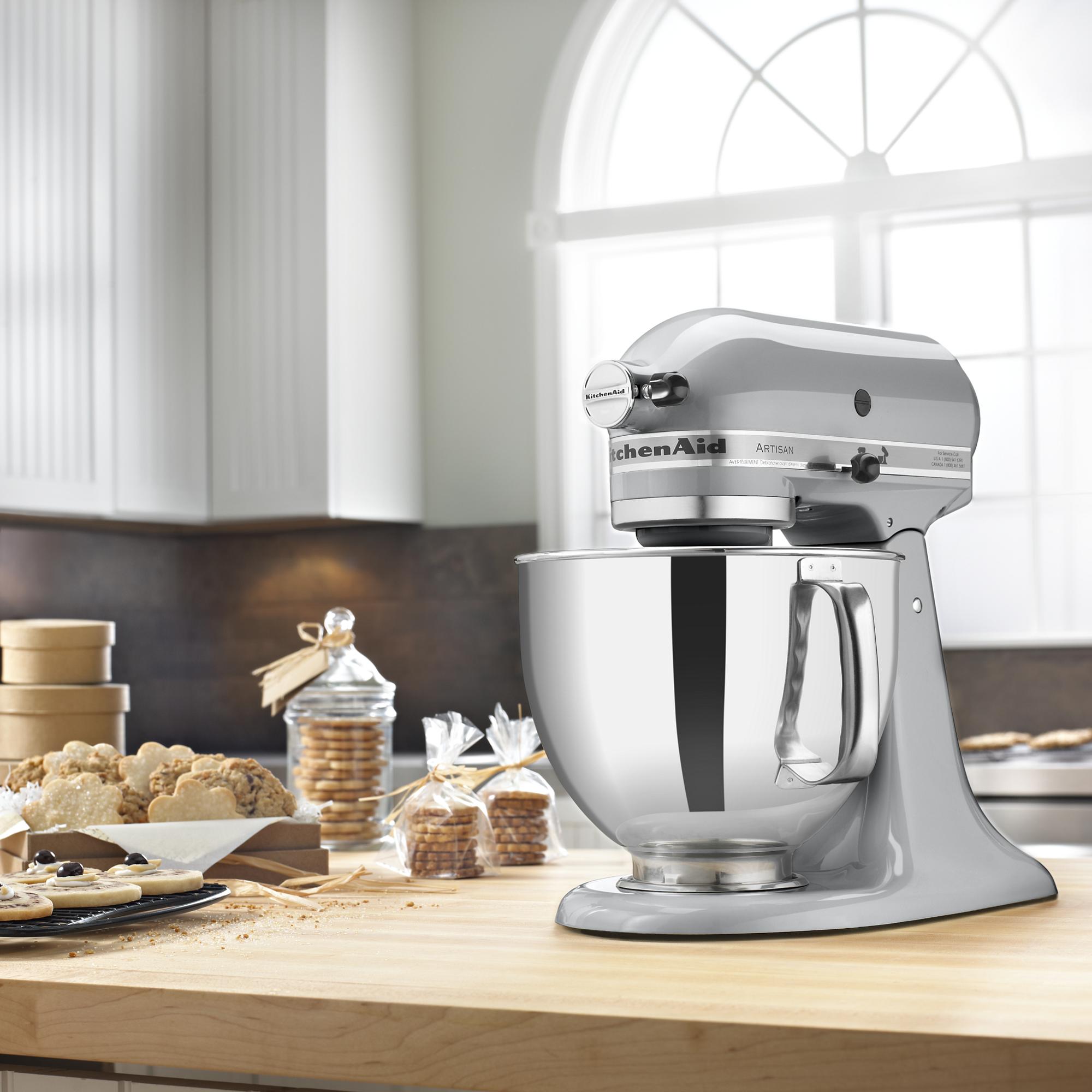 KitchenAid Artisan Series 5-Quart 10-Speed Metallic Chrome Residential  Stand Mixer in the Stand Mixers department at